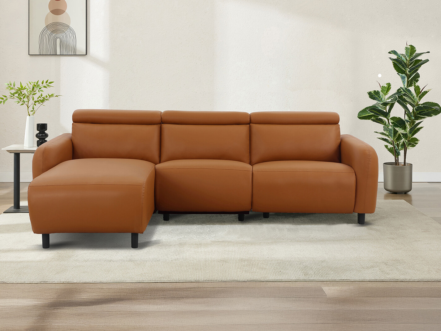 Stūra dīvāns reglaineris Revbena 100 (Oranžs)
