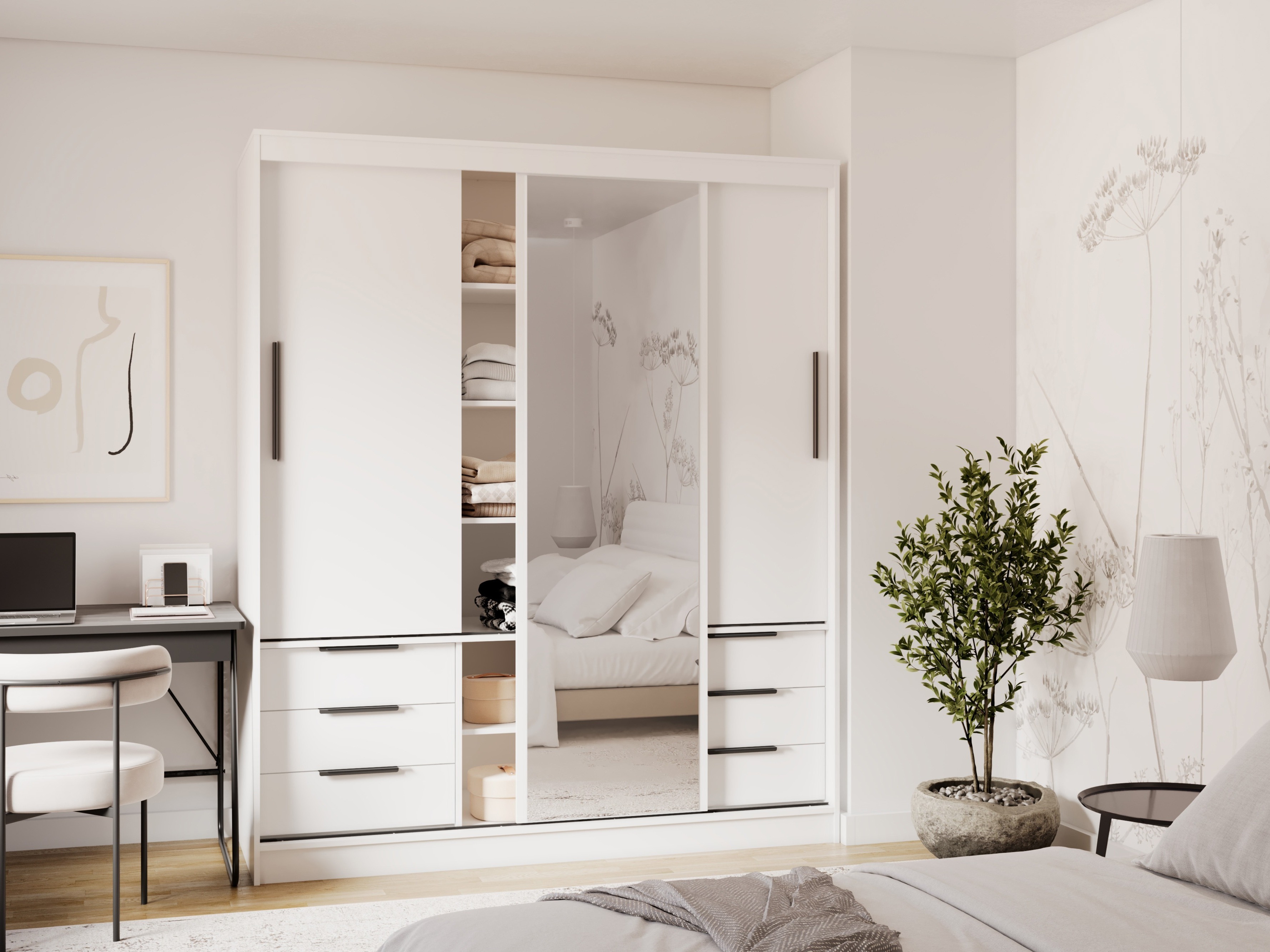 Skapis Fresno 184 (Balts)
