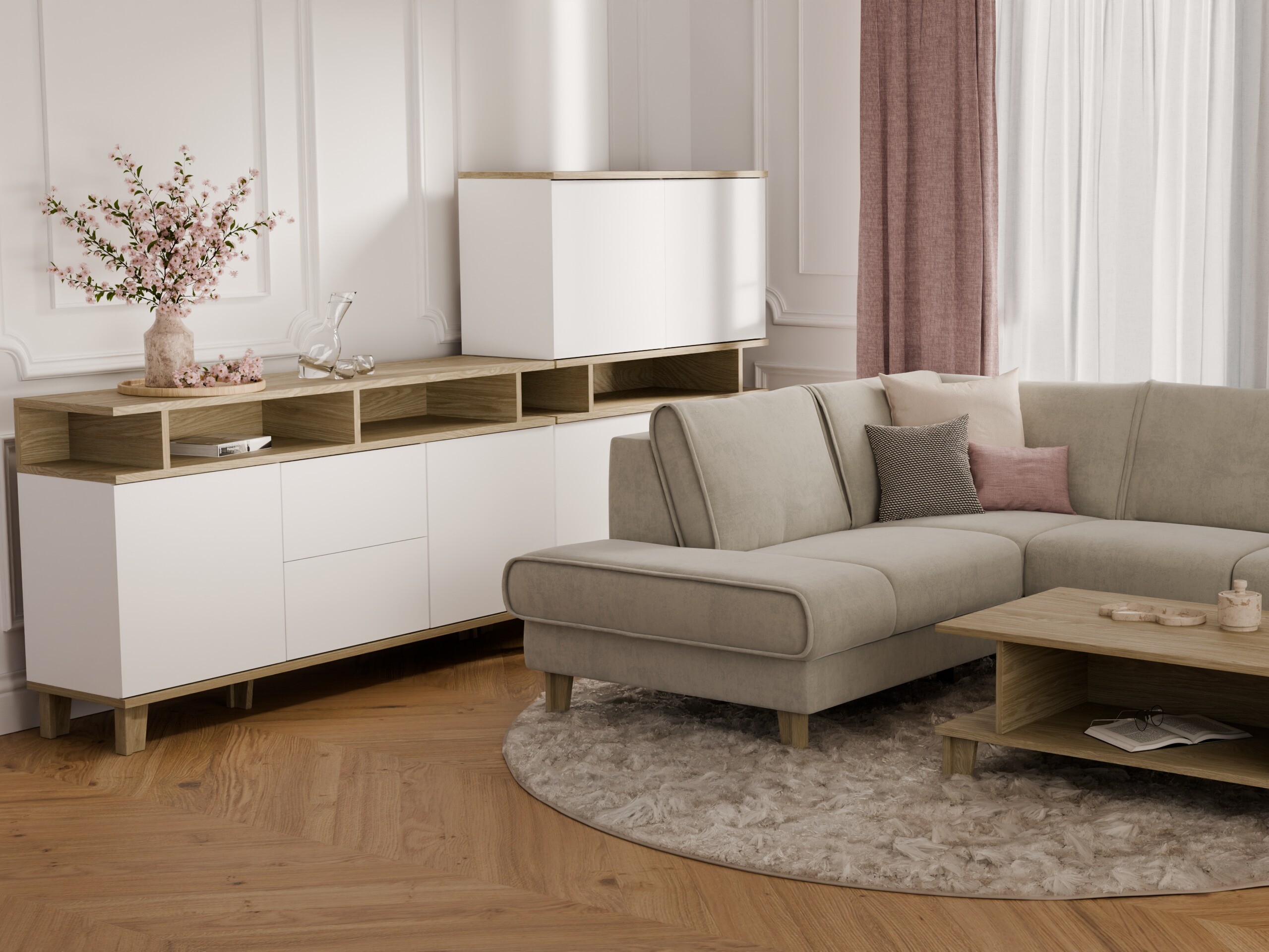 TV galds Evarveru 101 (Glancēts balts)