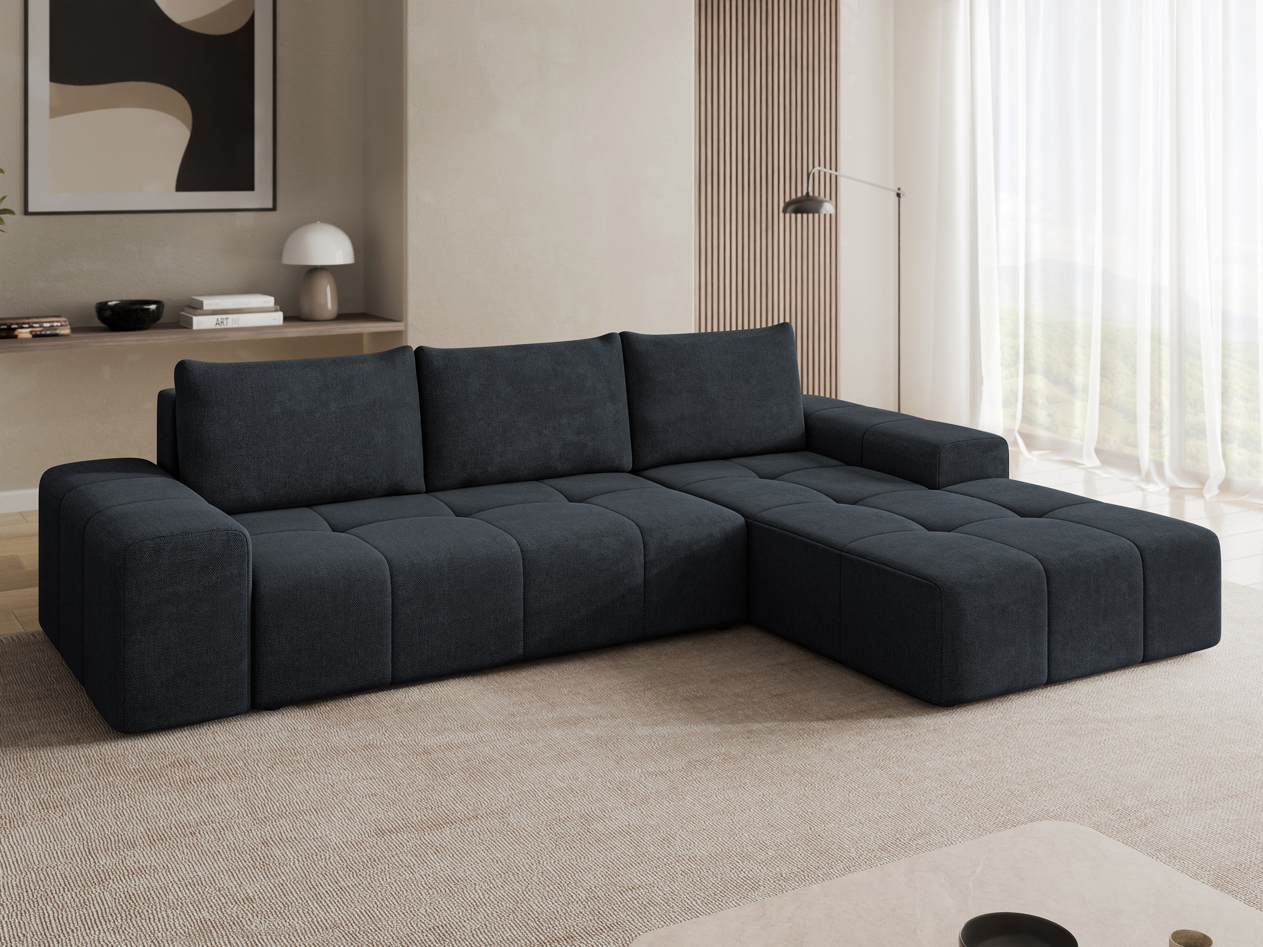 Stūra dīvāns Comfivo Origor I (Spirit Black)