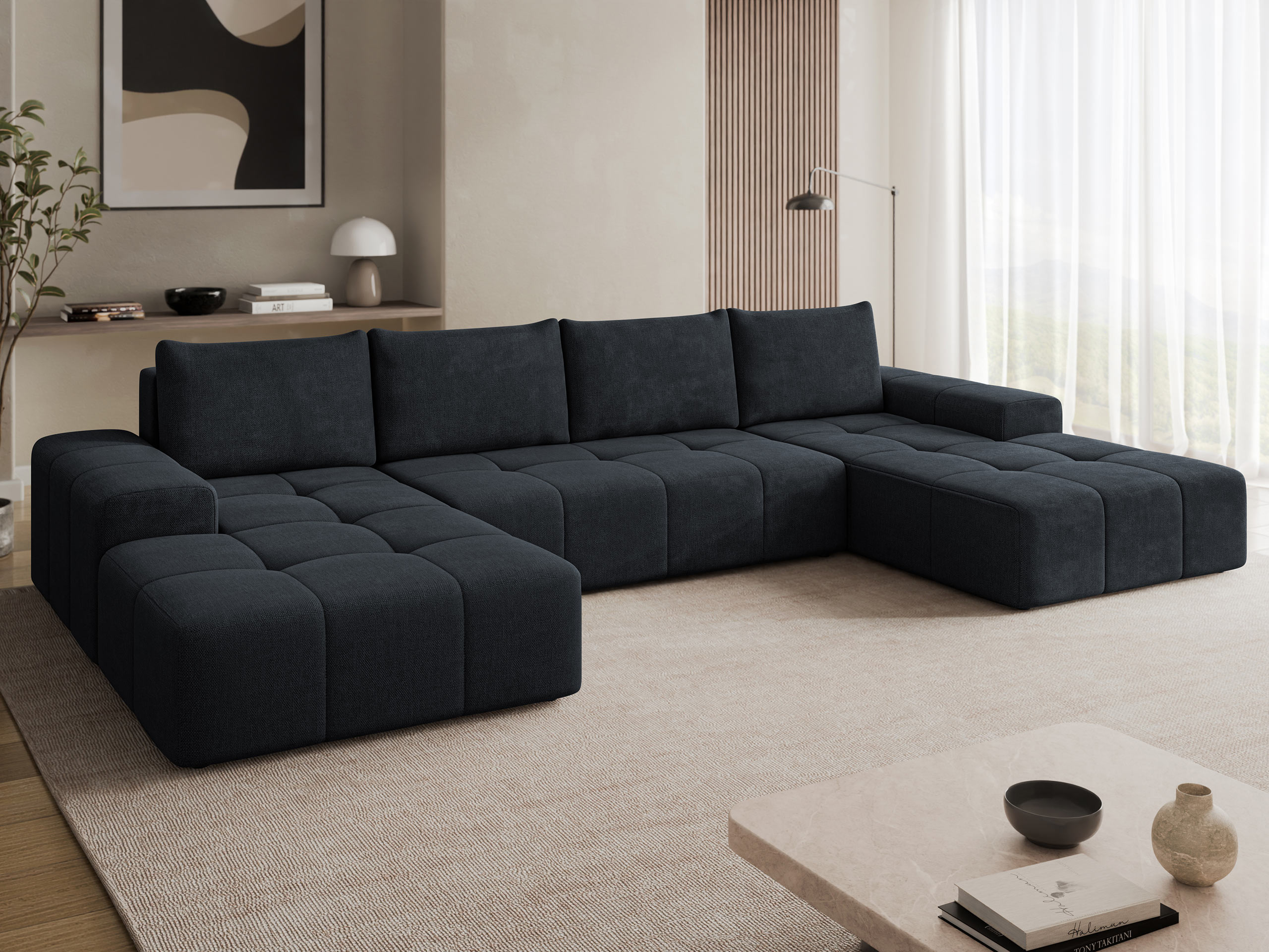 Stūra dīvāns Comfivo Origor II (Spirit Black)