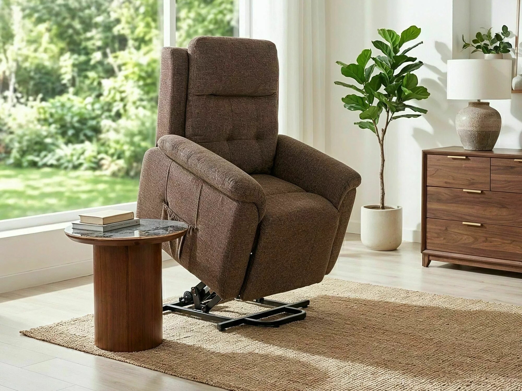 Atpūtas krēsls reglainer Detroit 1042 (Brūns)