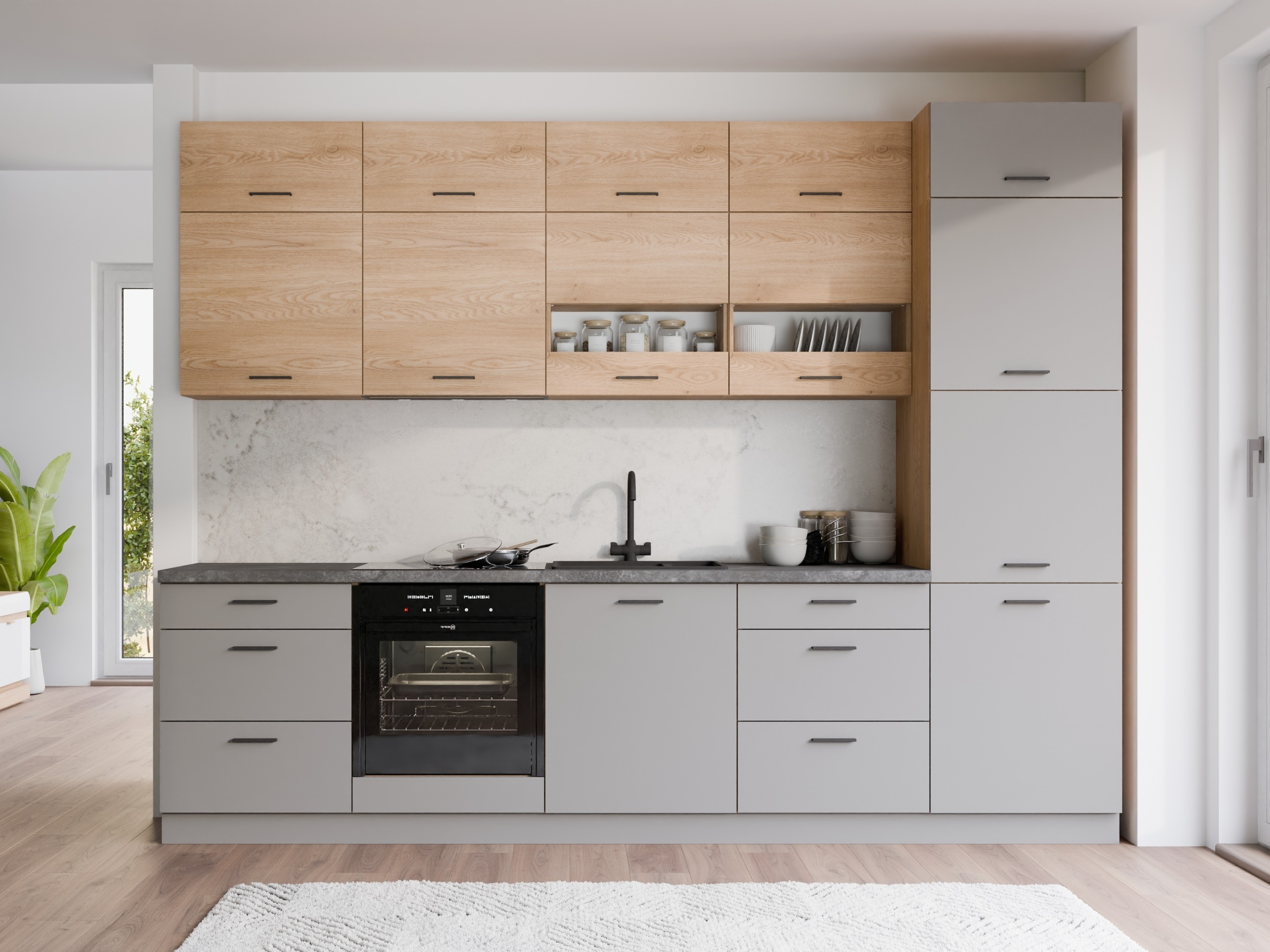Moduļu skapis ar atvilktnēm Ati Grey Artisan 105