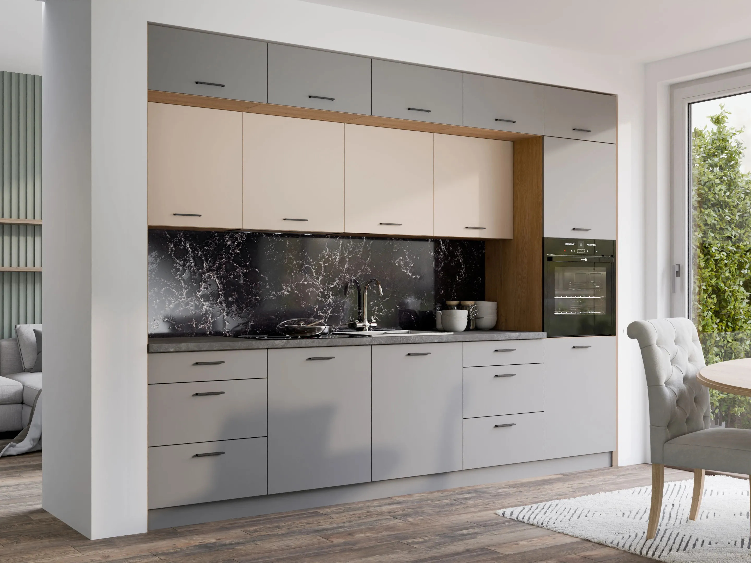 Moduļu virtuves komplekts Ati Cashmere Grey 100