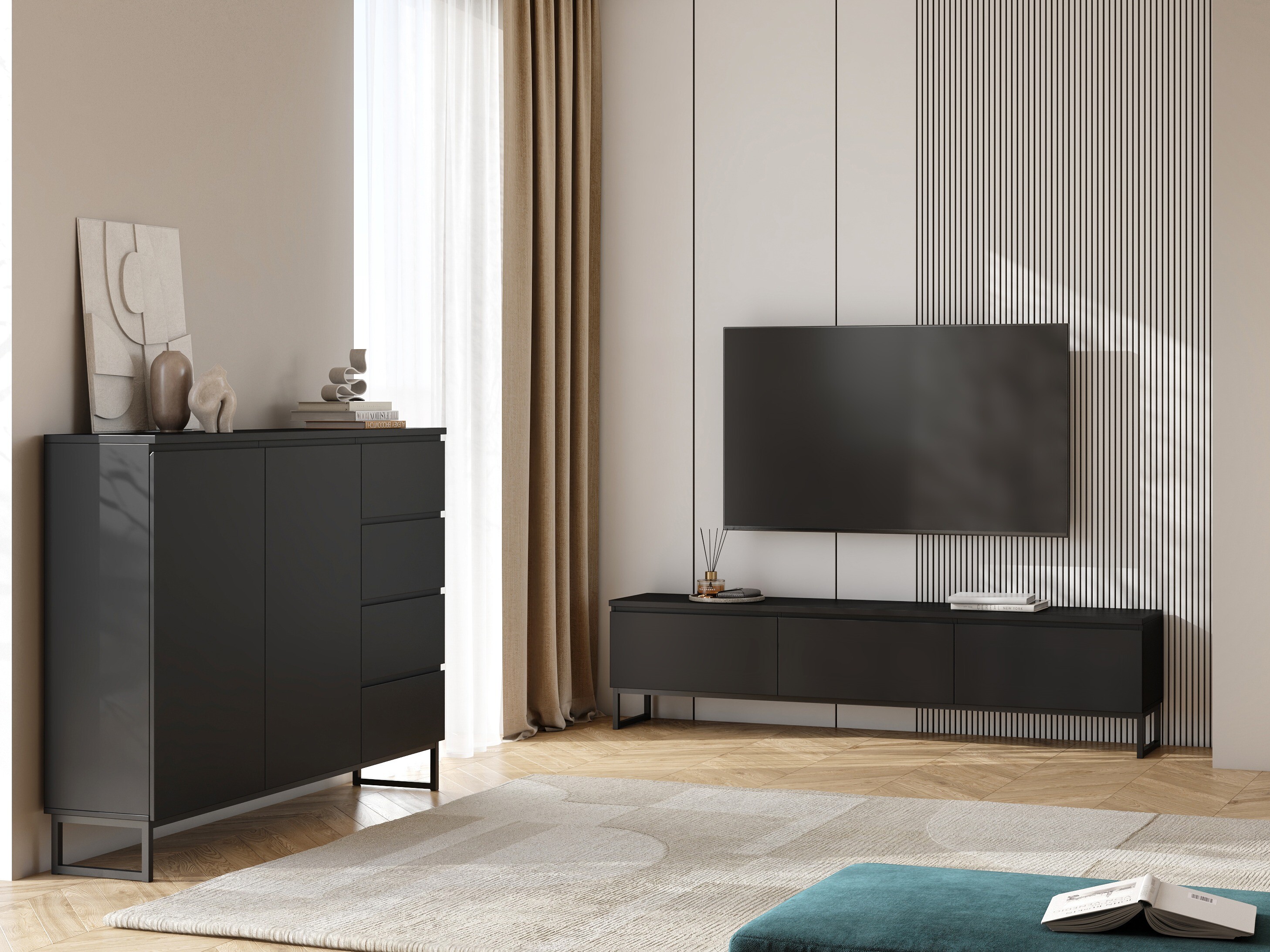 TV galds Velsora 101 (Melns)
