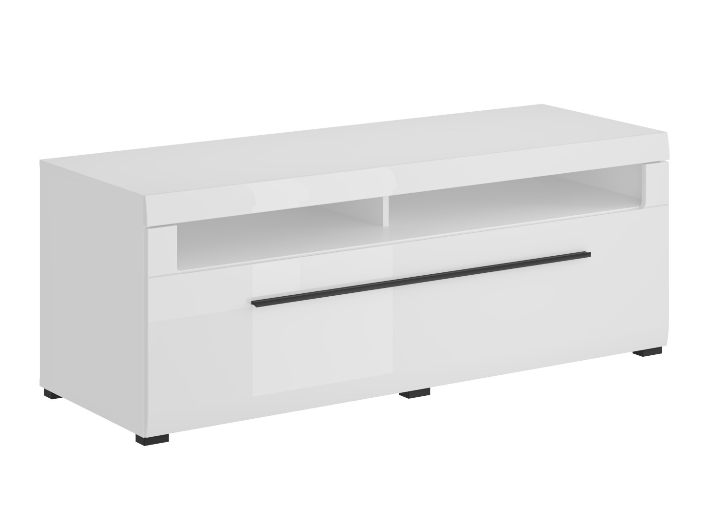 TV galds Ophsalu 103 (Balts + Glancēts balts)