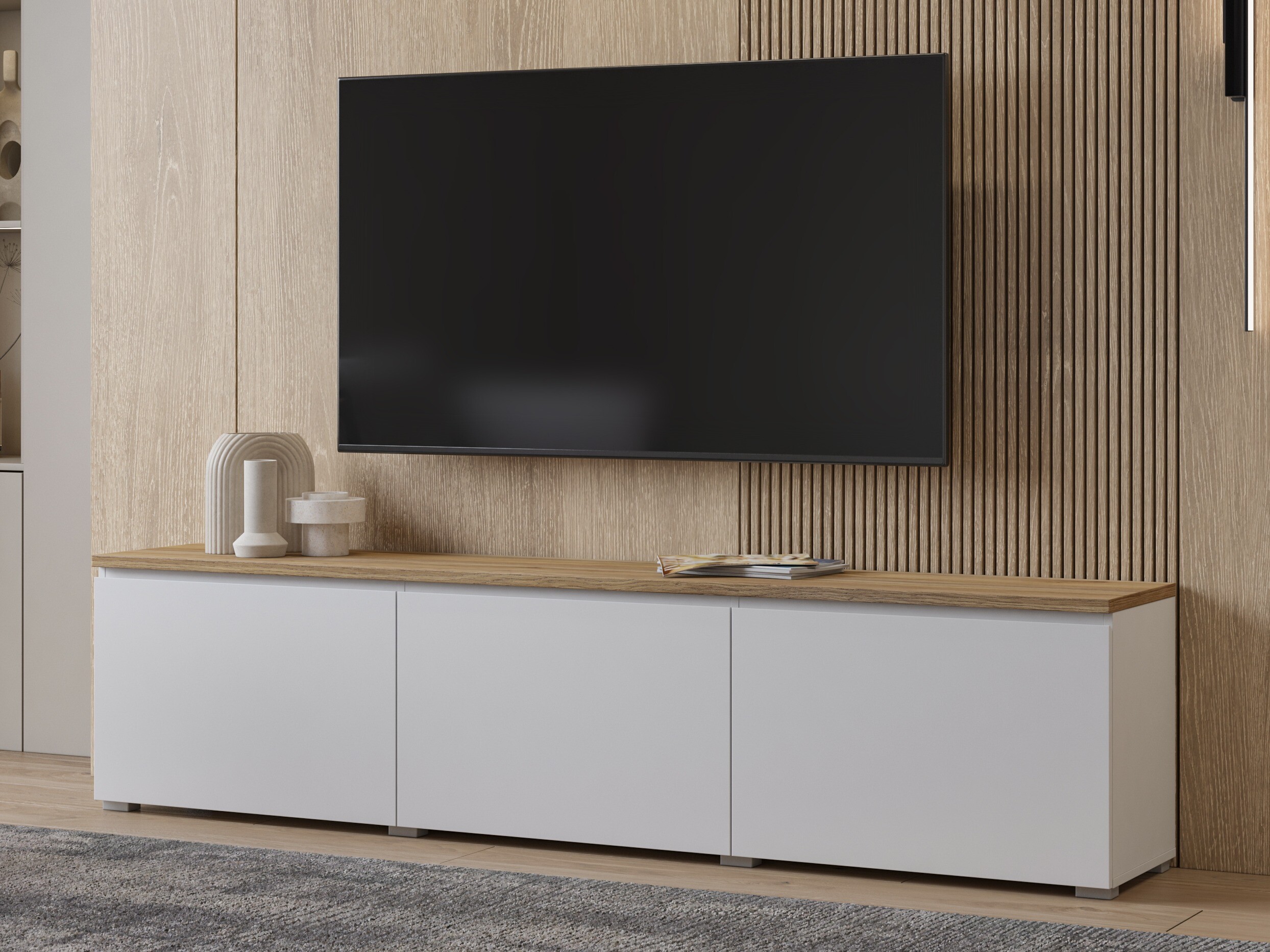 TV galds Baletu 113 (Balts + Ozols)