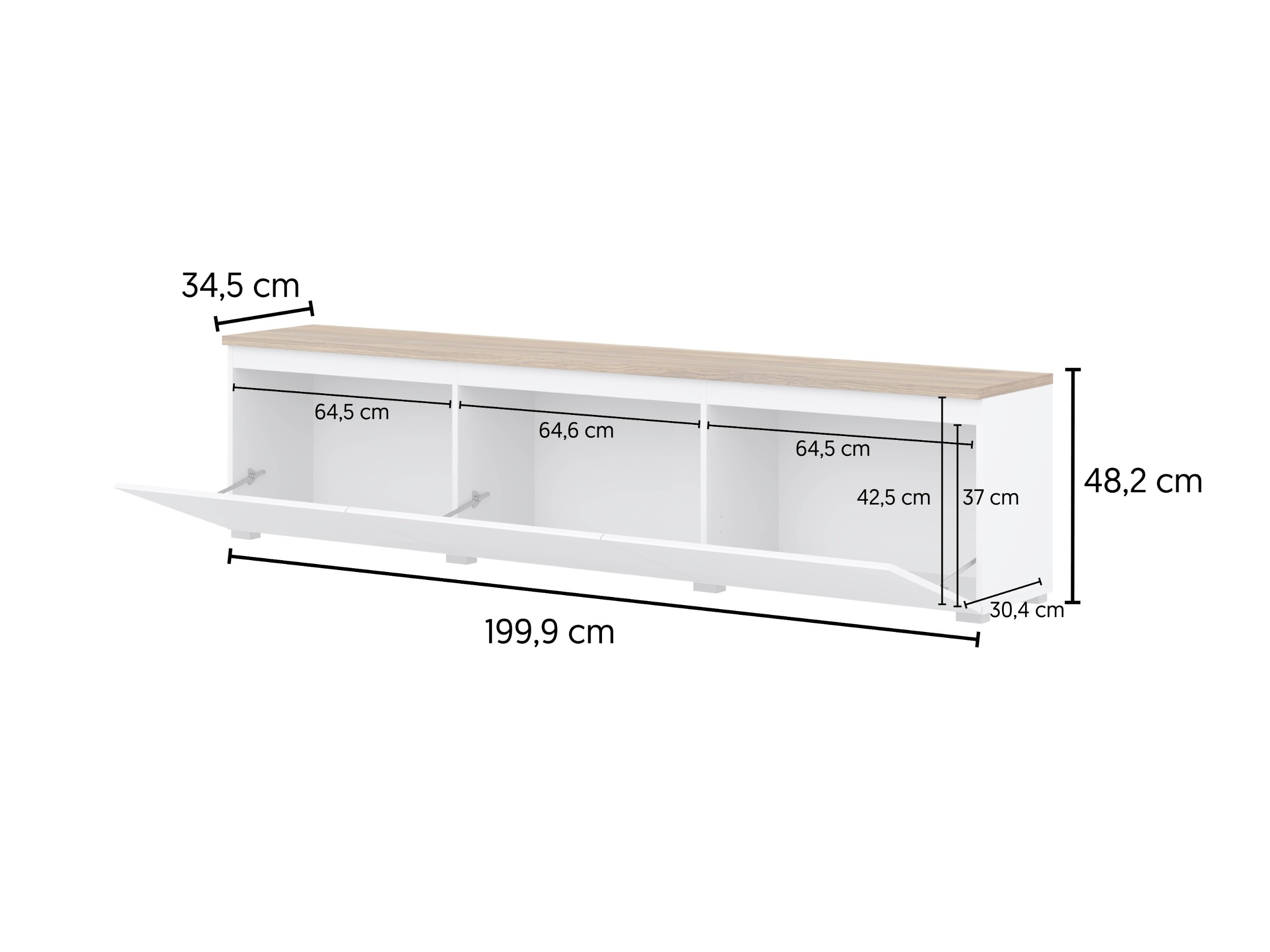 TV galds Baletu 113 (Balts + Ozols)