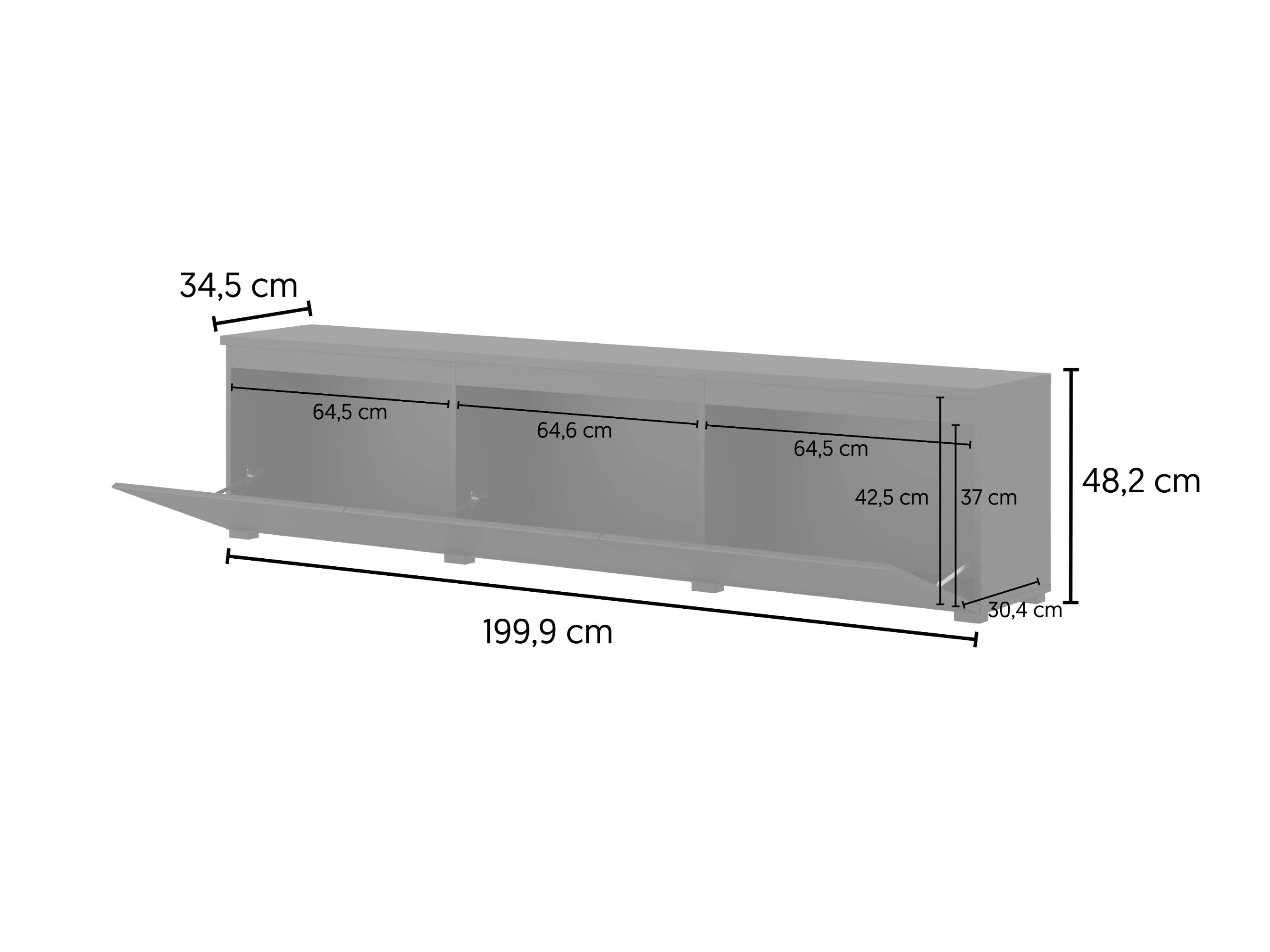 TV galds Baletu 113 (Melns)