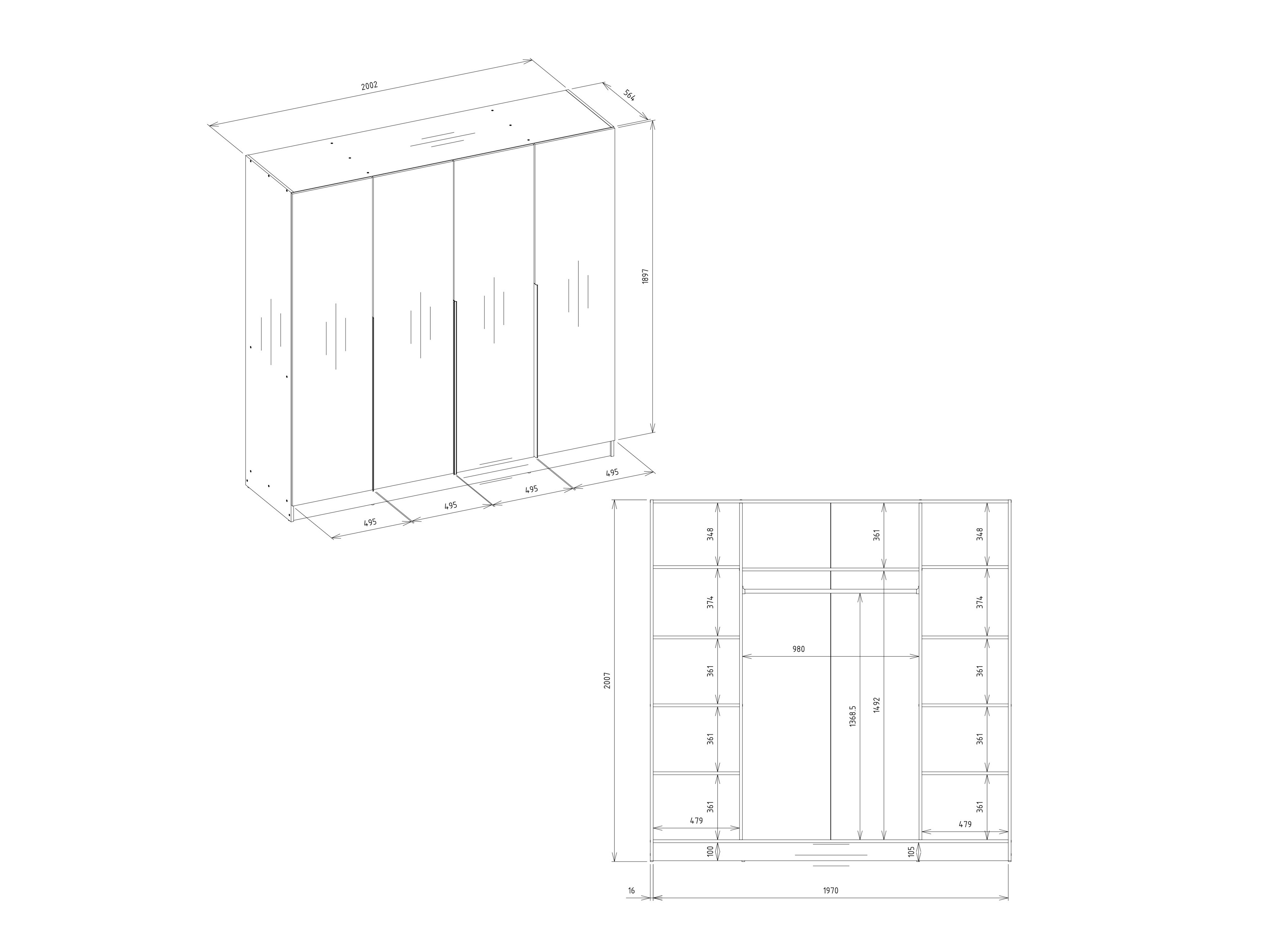 Skapis Mandeville 400