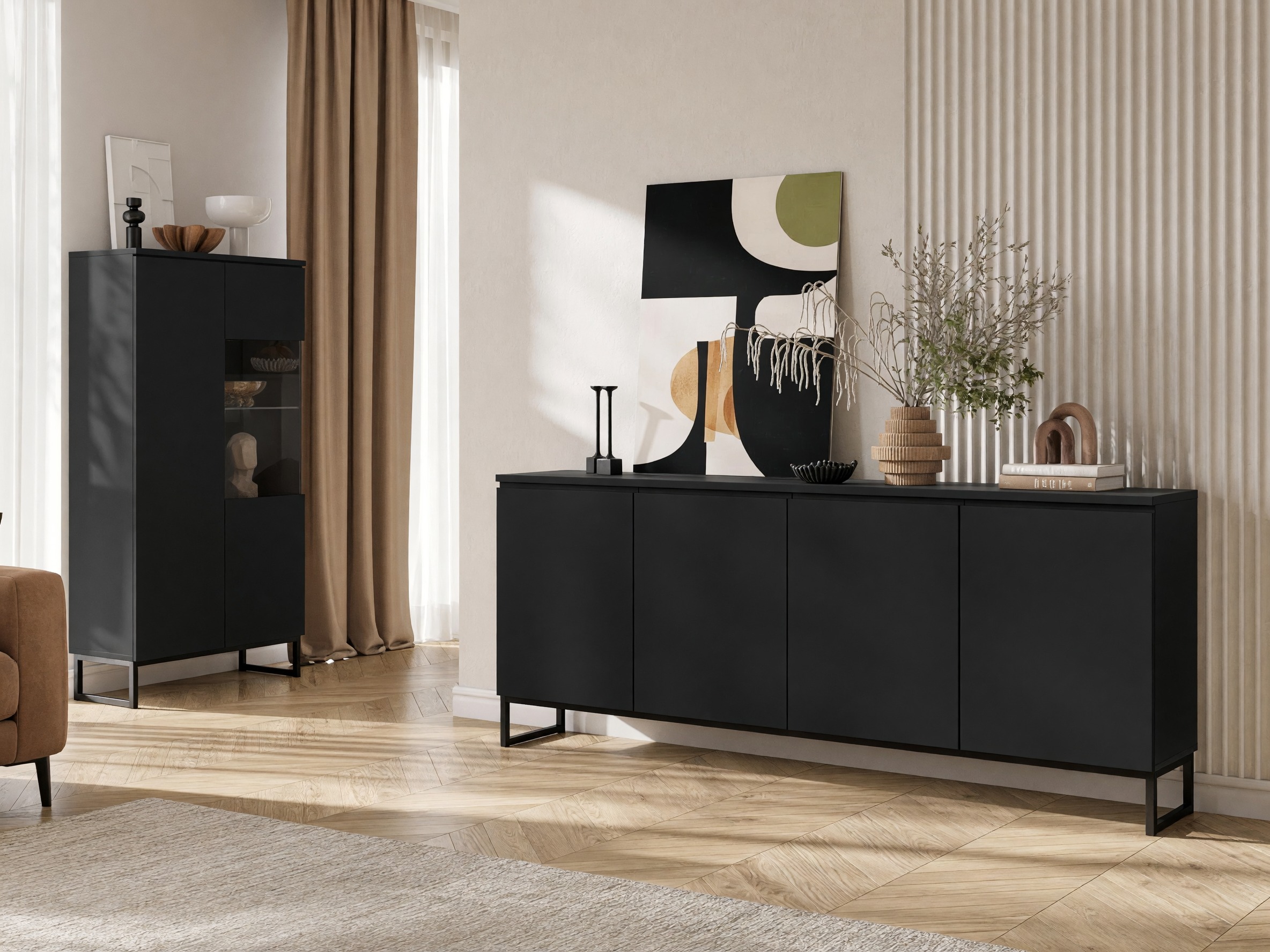Viesistabas komplekts Velsora 108 (Melns)