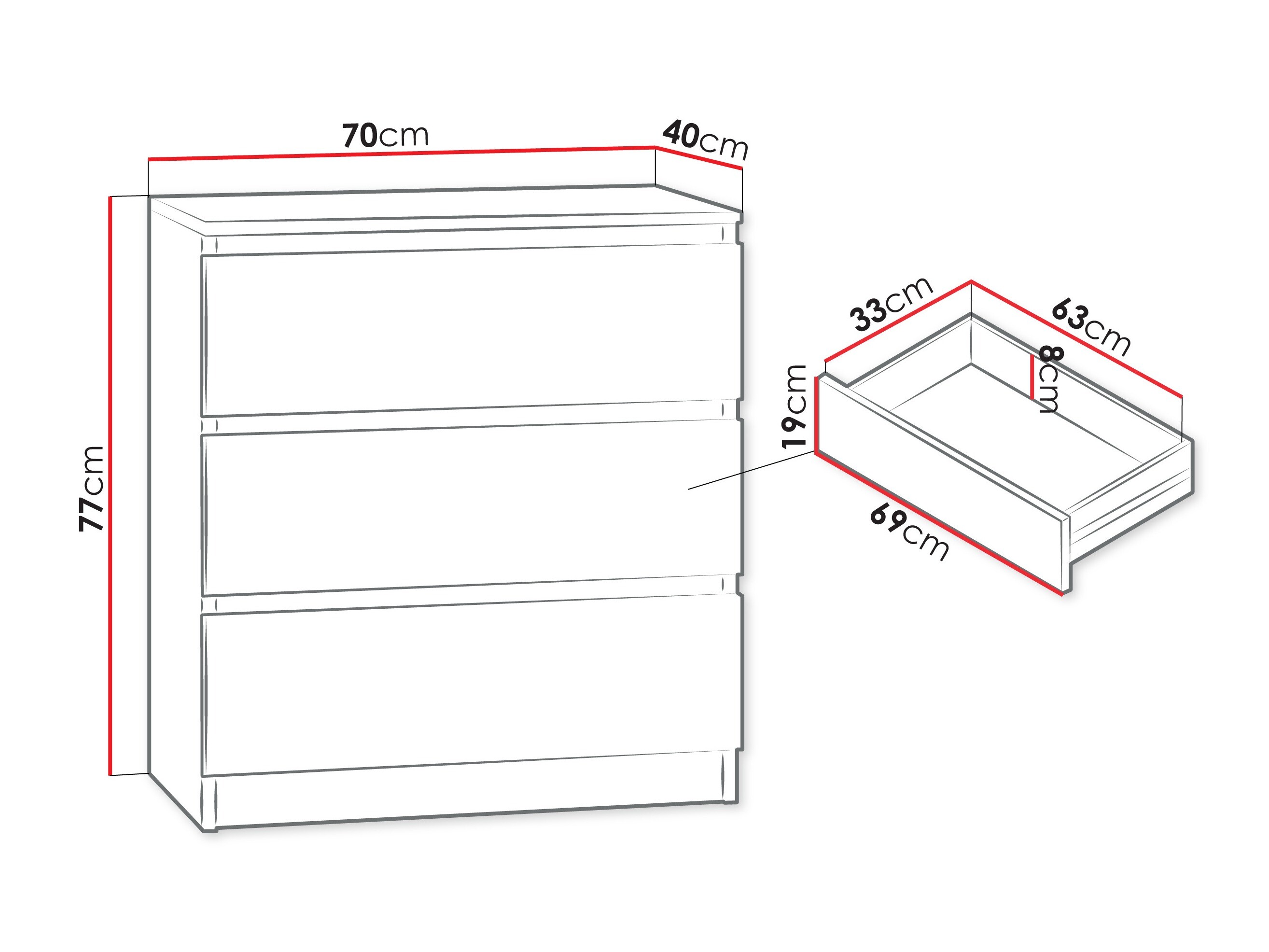 Kumode Comfivo Structor (Melns)