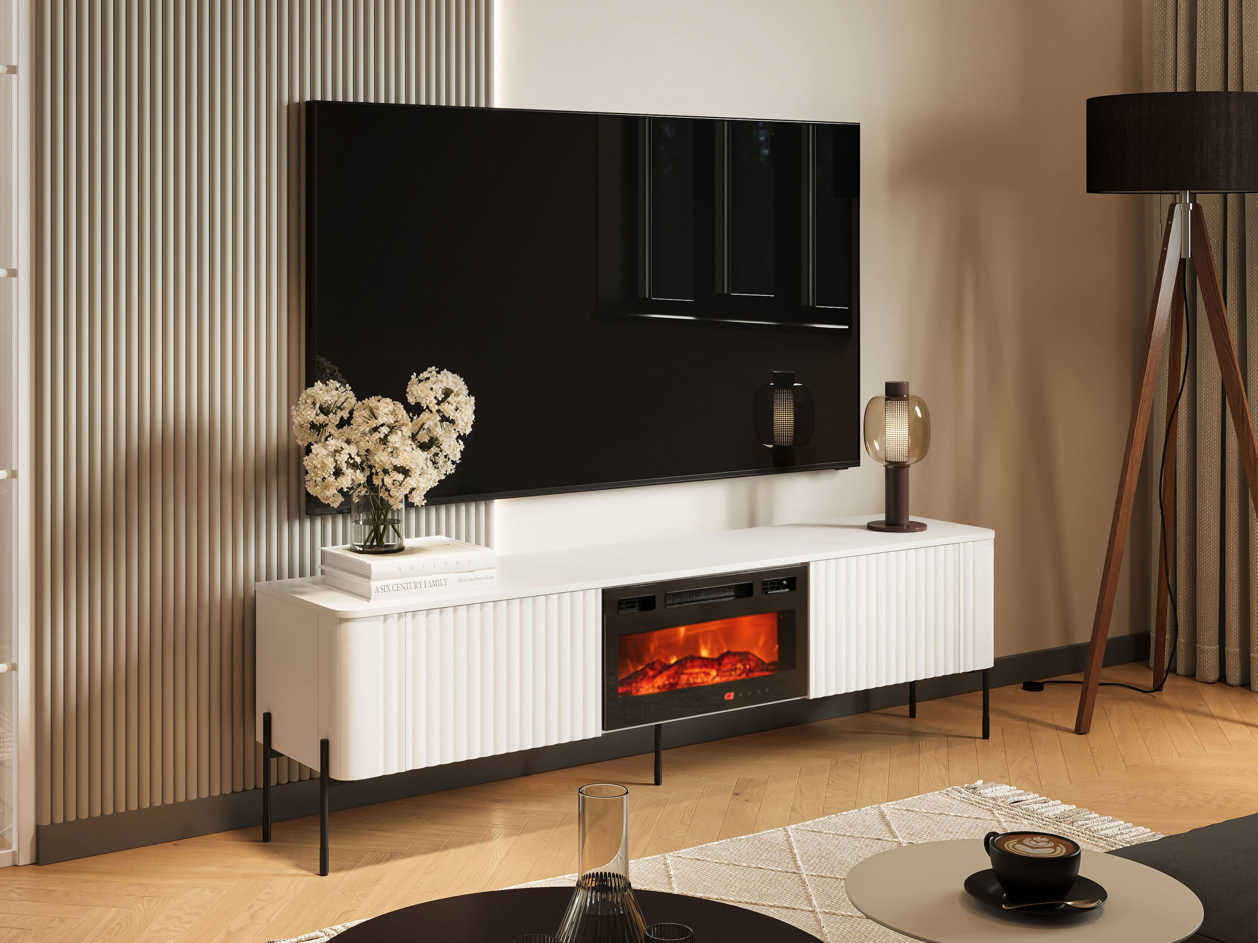 TV galds Mavnue 105 (Balts)