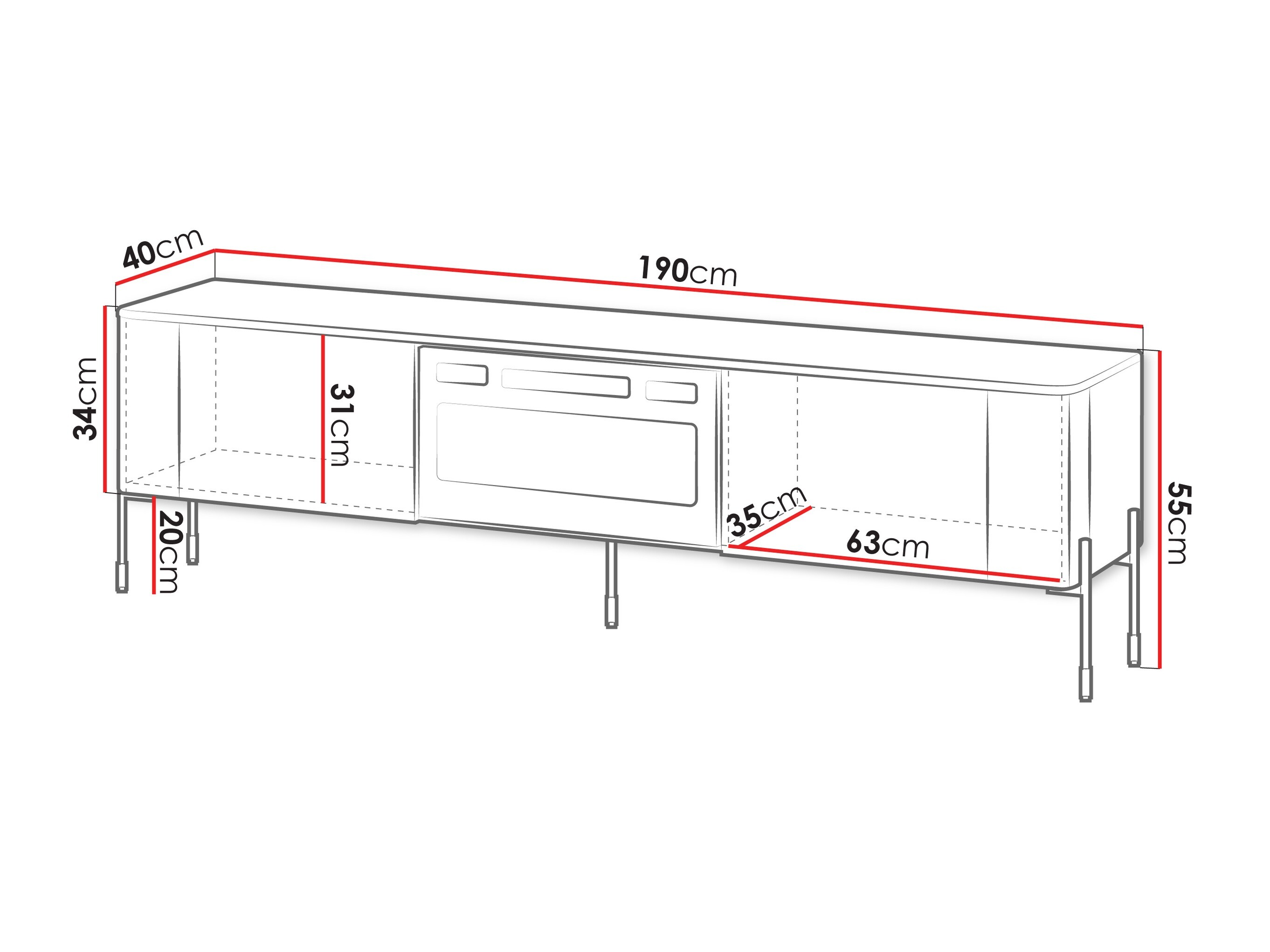 TV galds Mavnue 105 (Melns)
