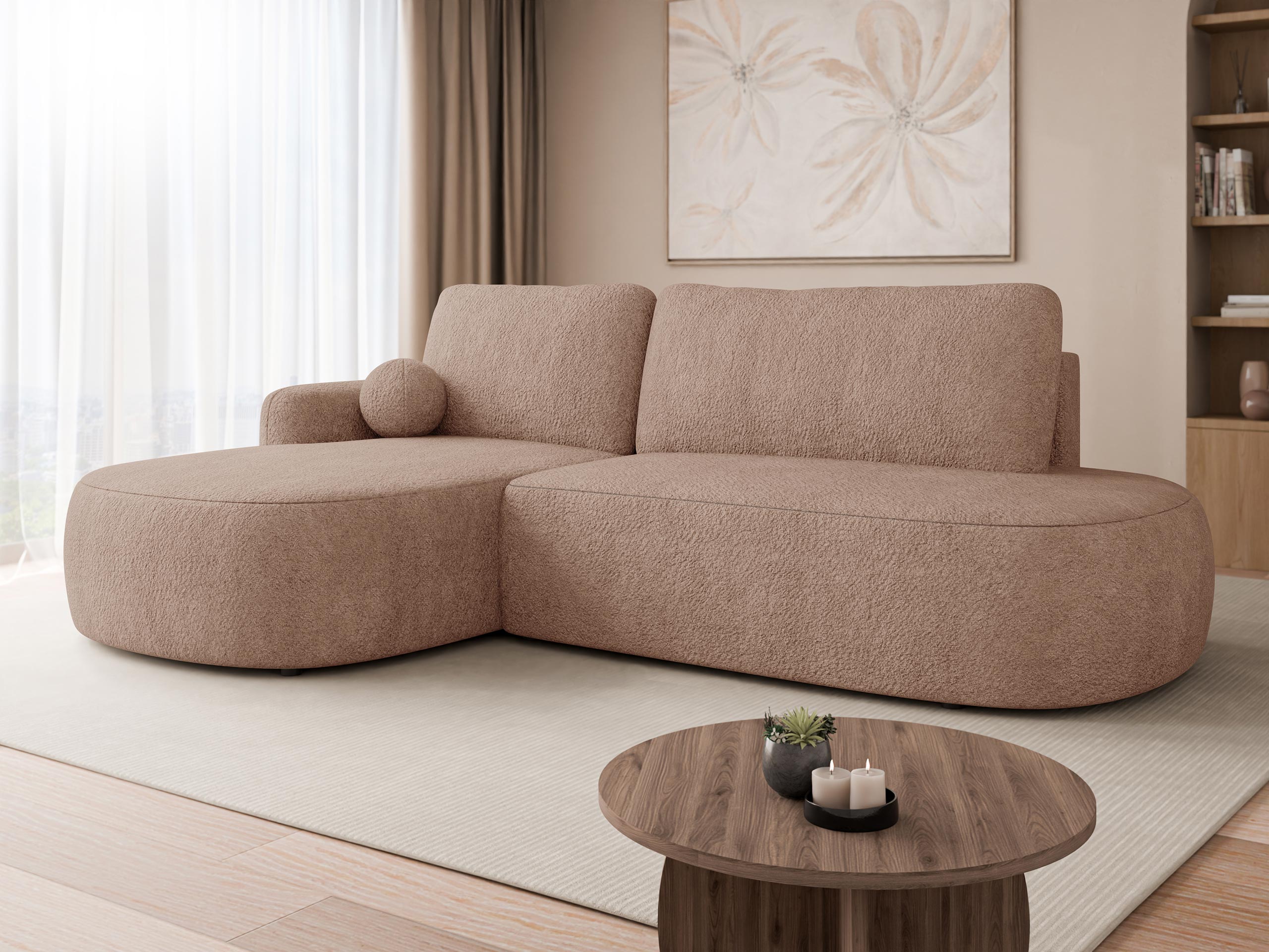 Stūra dīvāns Comfivo 601 (Coral 45)