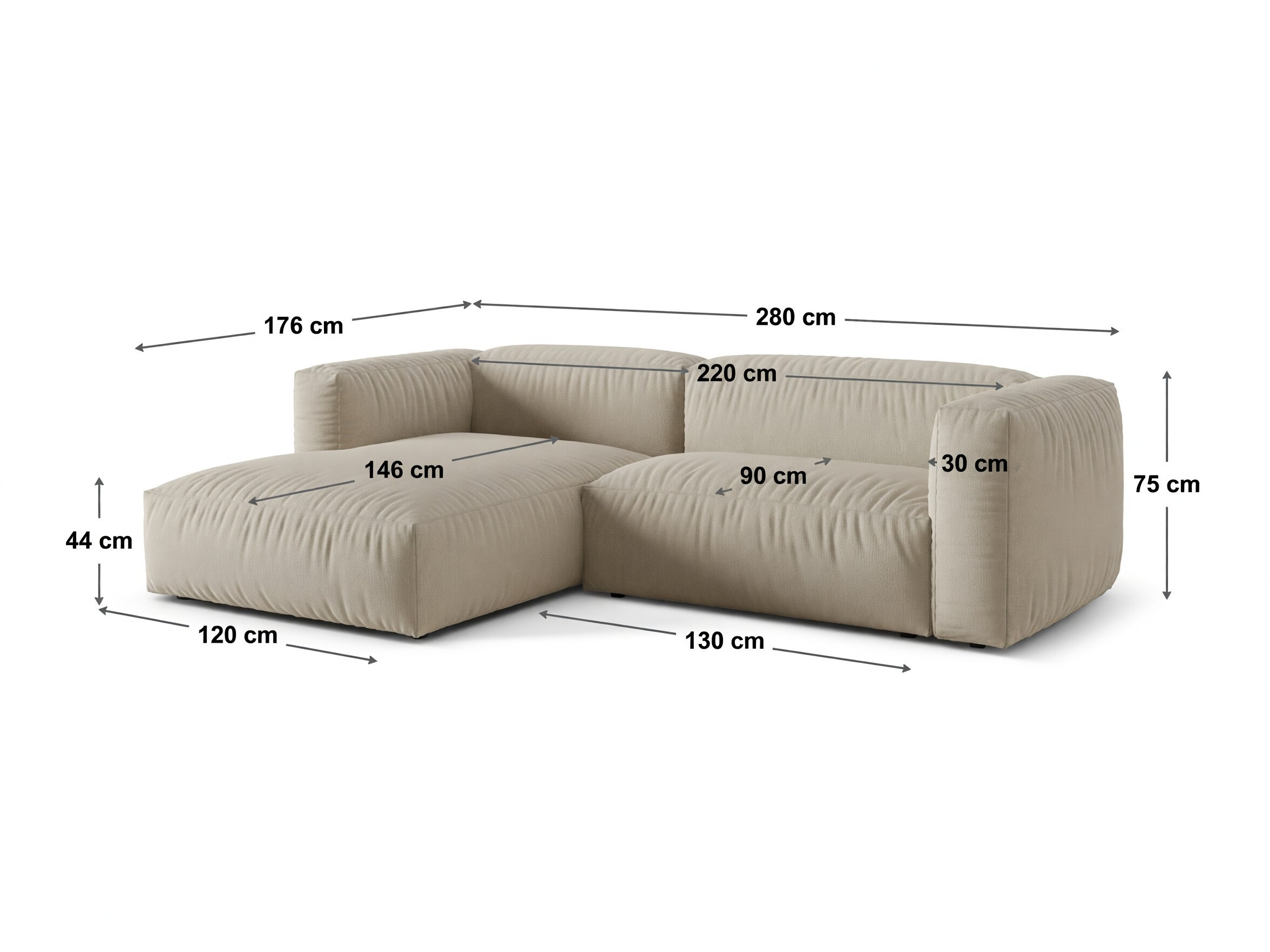 Moduļu stūra dīvāns Sorcoro 123 (Tilia 37)