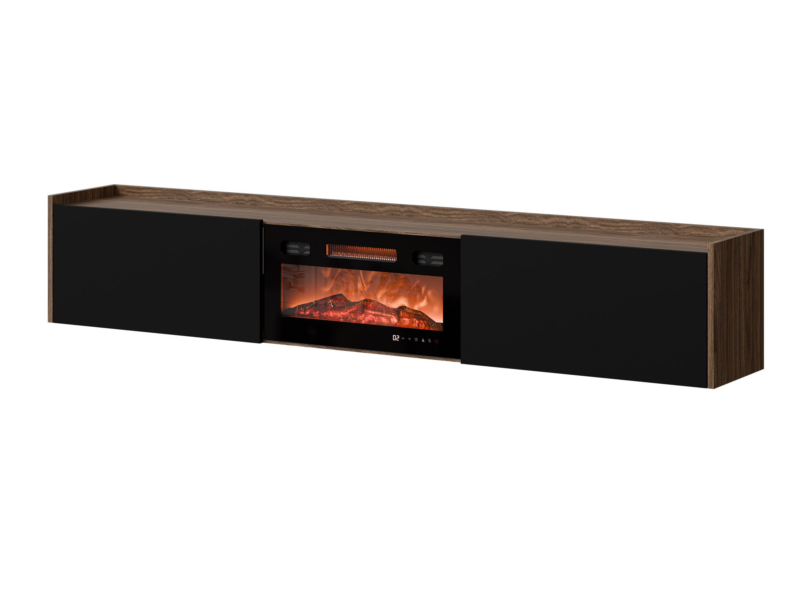 TV galds Charlotte 215 (Melns + Riekstkoks)