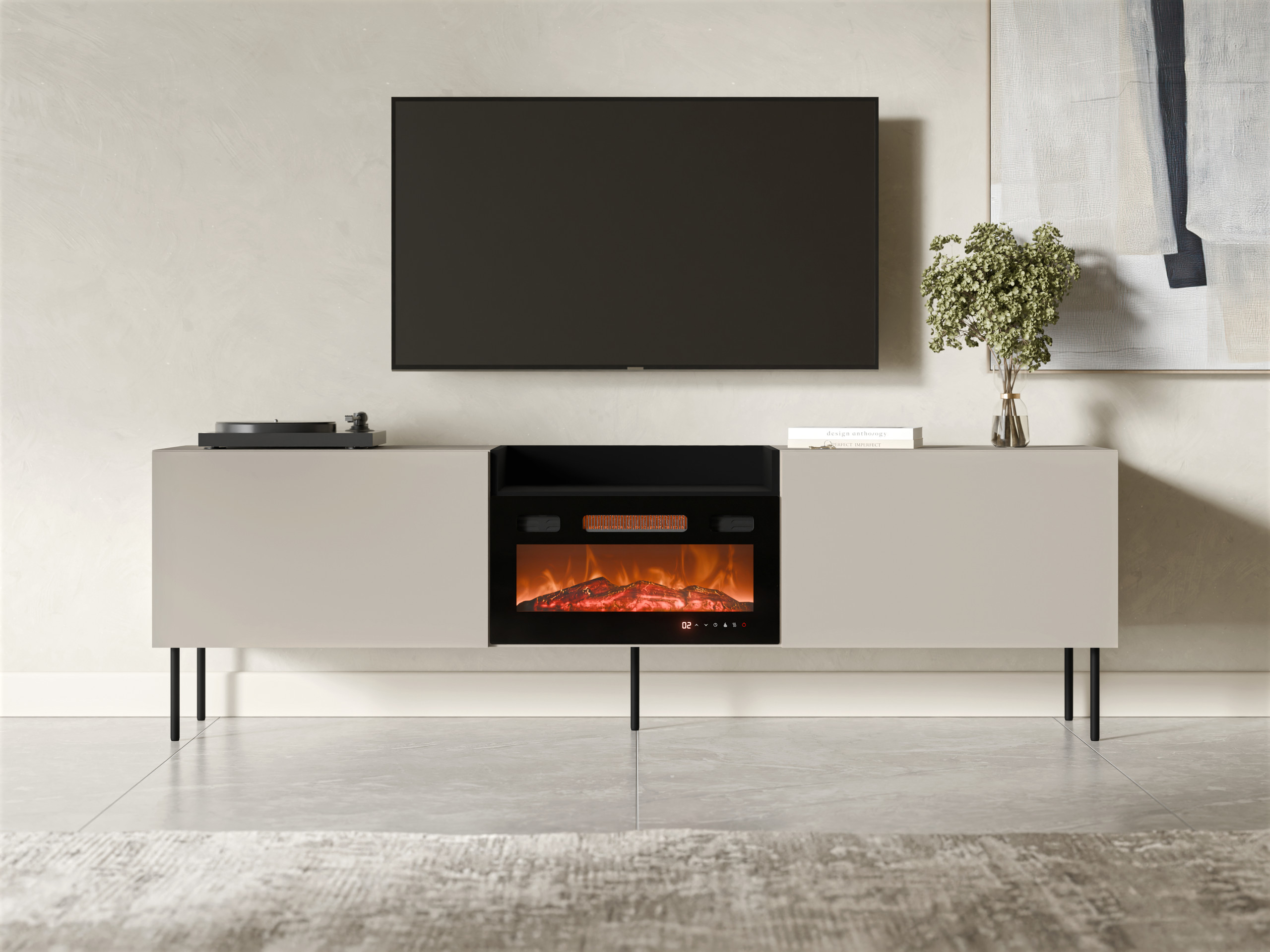 TV galds Charlotte 216 (Kašmirs + Melns)