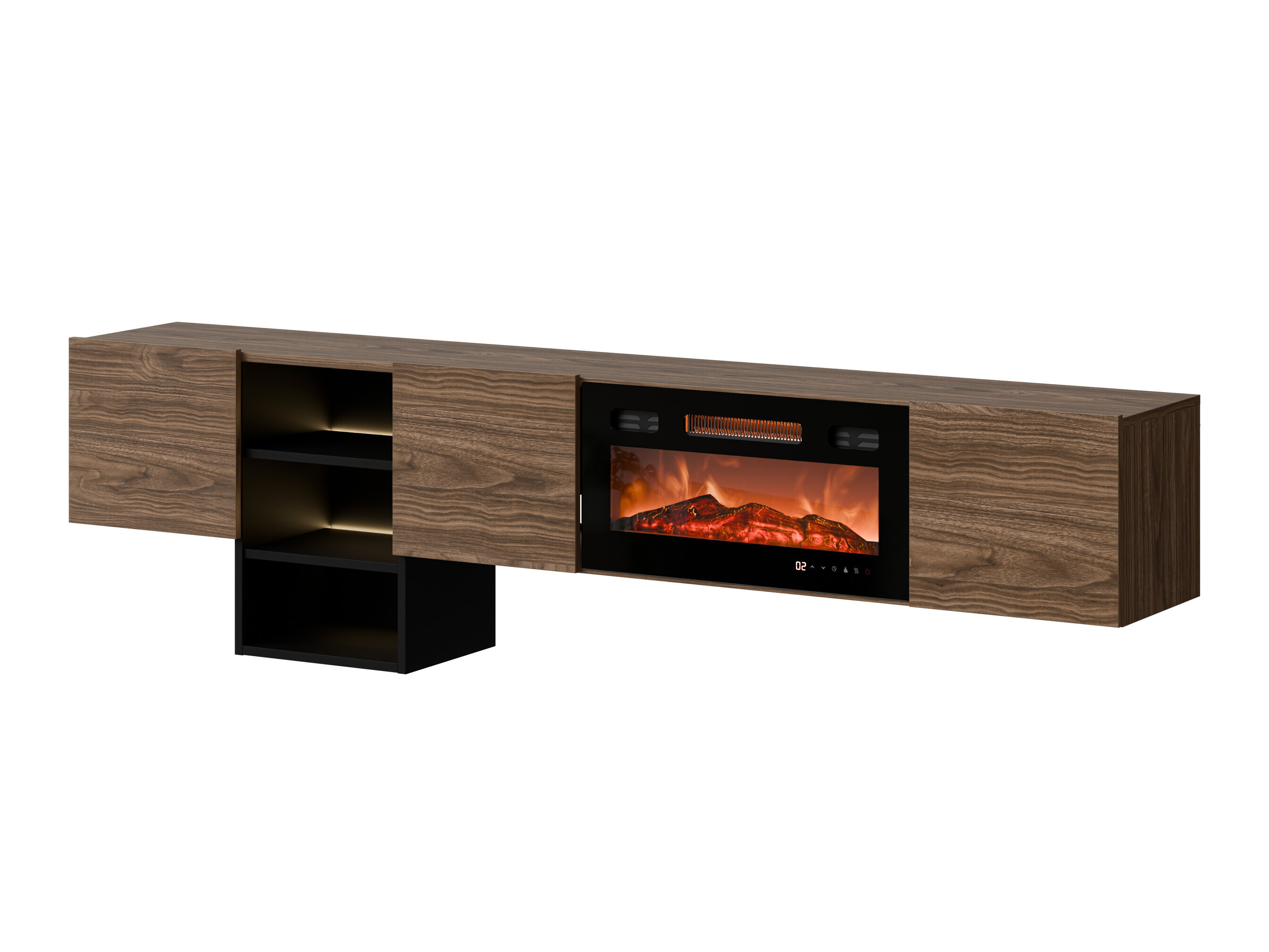TV galds Charlotte 218 (Riekstkoks + Melns)