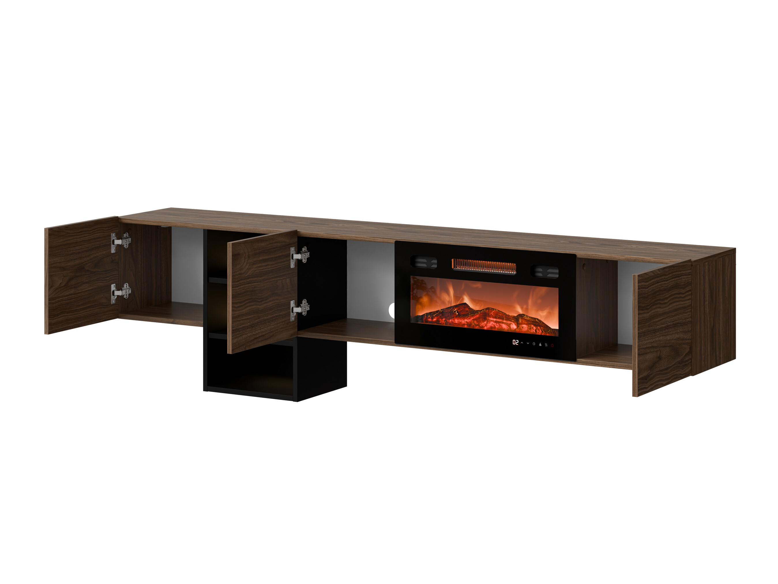 TV galds Charlotte 218 (Riekstkoks + Melns)