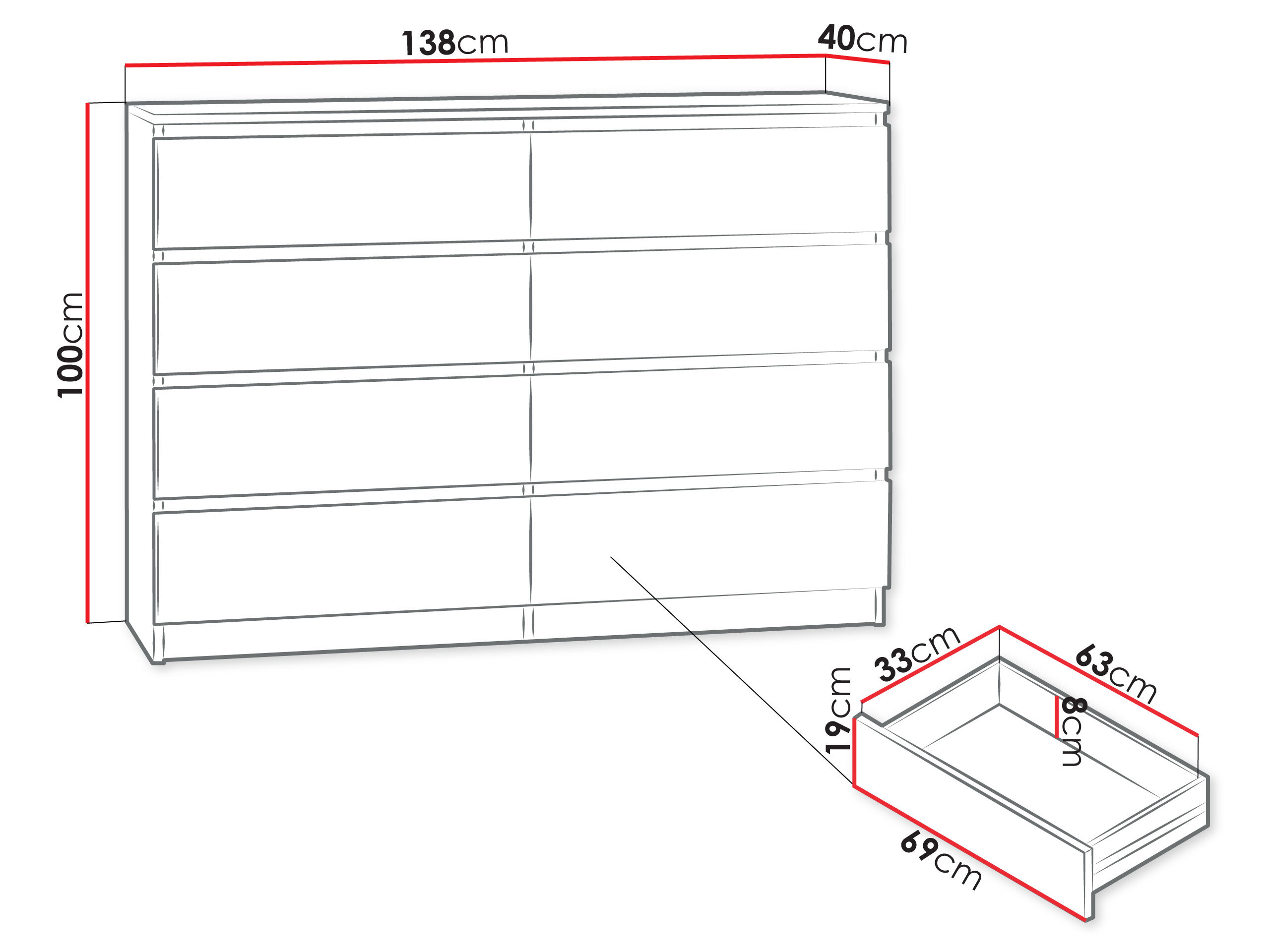 Kumode Comfivo Structor III (Melns)
