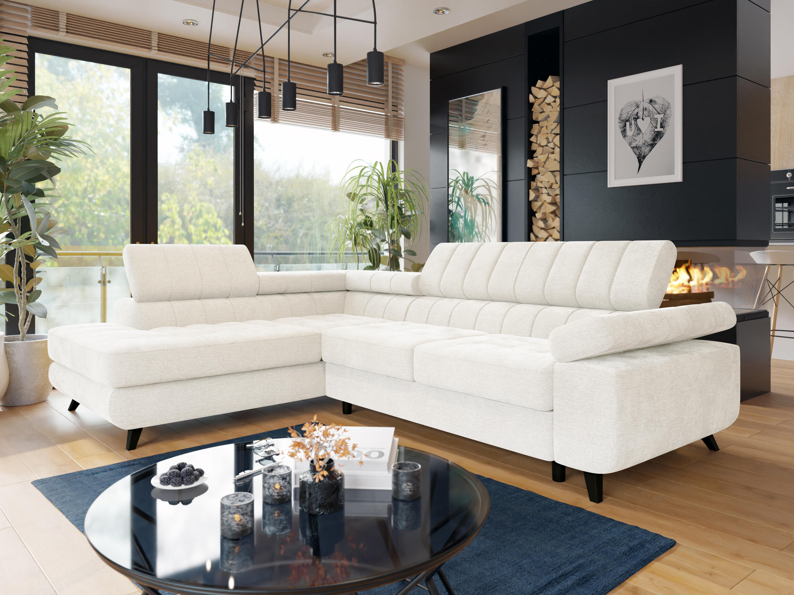 Stūra dīvāns Comfivo Agnus (Spirit White)