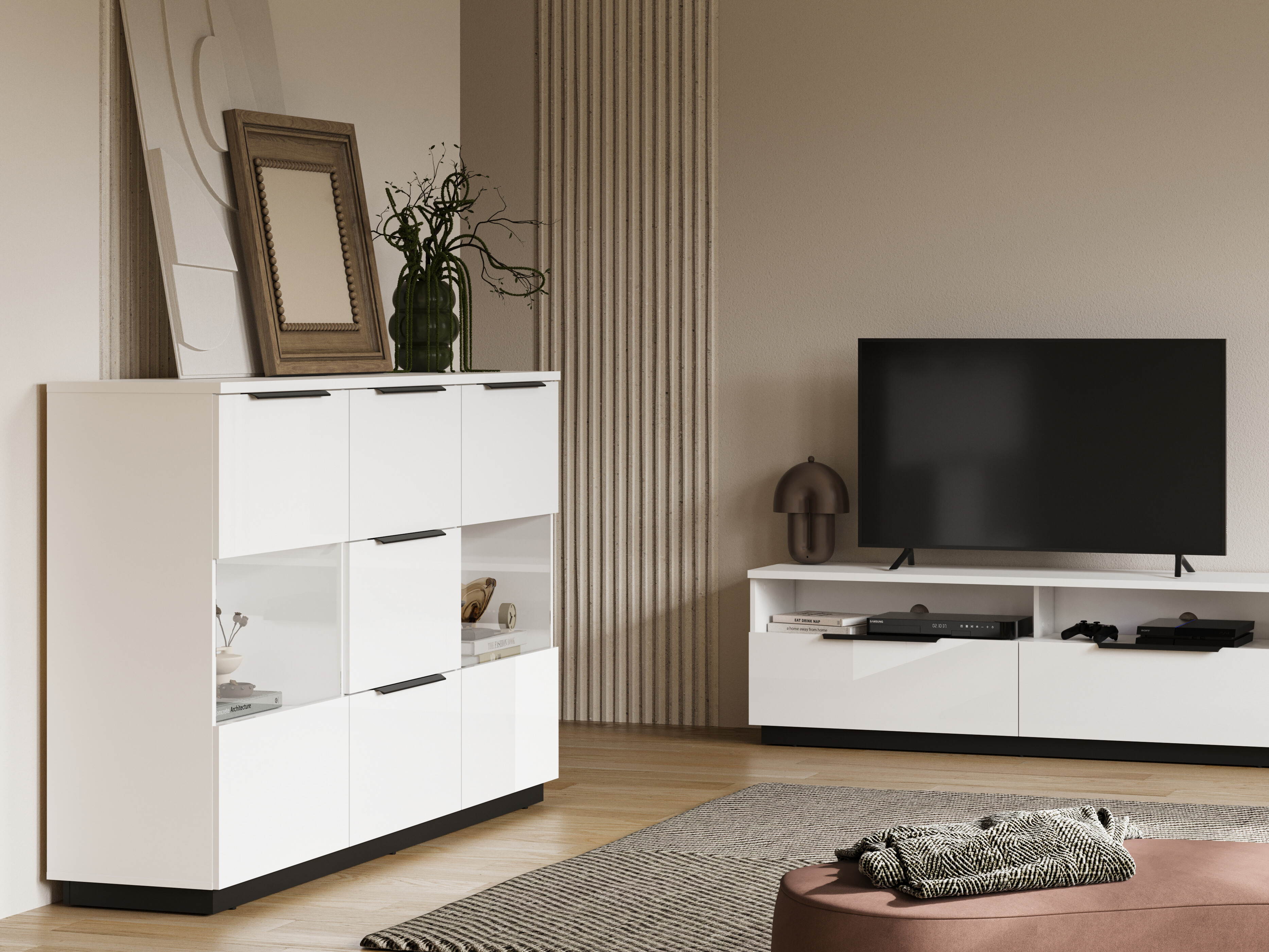 Kumode Talevaro 105 (Balts + Glancēts balts)