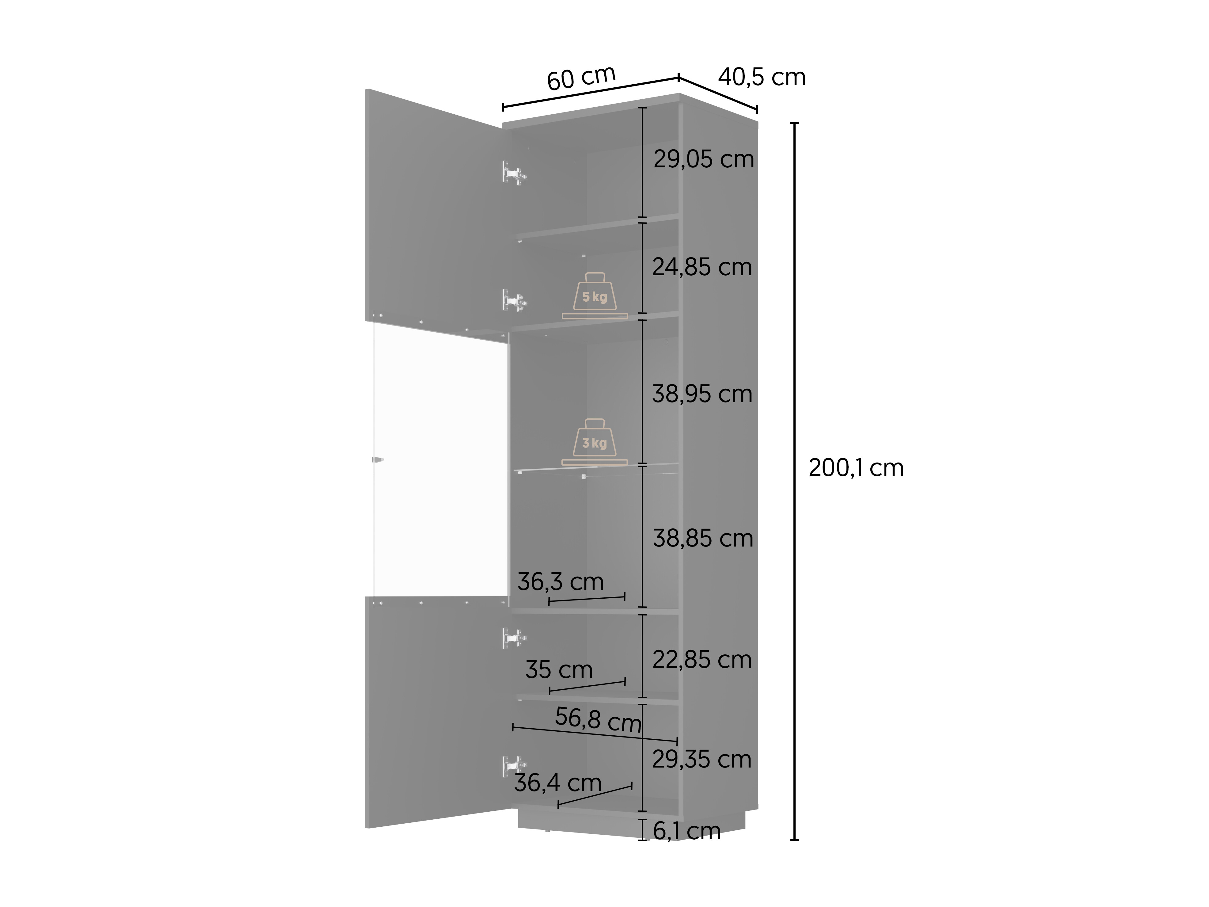 Viesistabas komplekts Talevaro 106 (Melns + Glancēts melns)