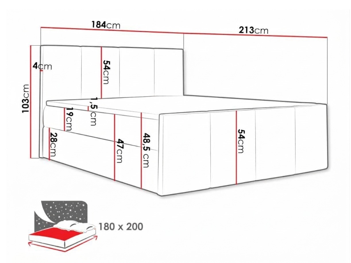 Kontinentālā gulta Ventus (Kameleon 59)
