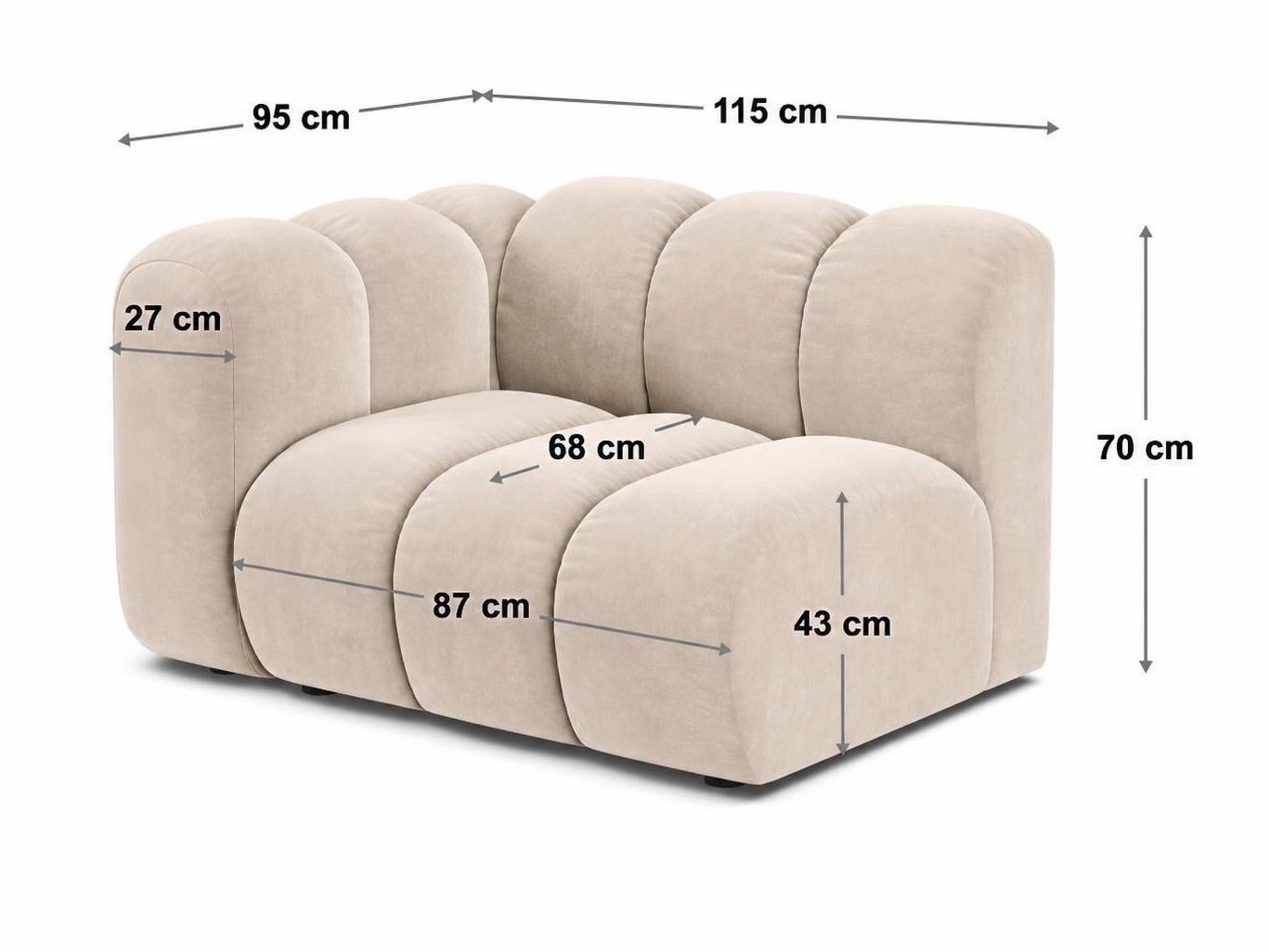 Moduļu krēsls Cirleve 110 (Salvador 19)