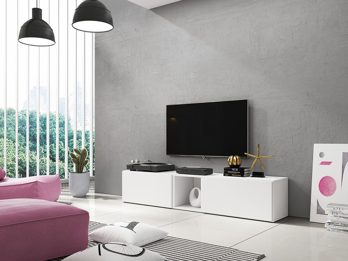TV galds Corbele 115 (Balts)