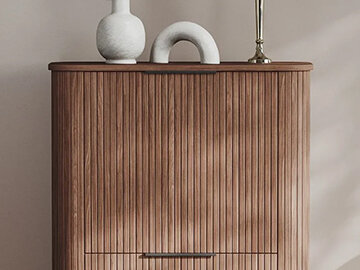 Mēbeles ar rievām vai rievotām līstēm