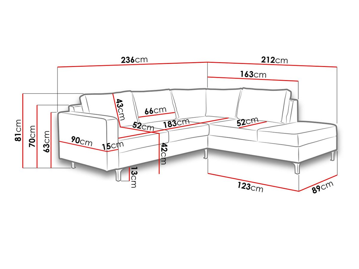 Stūra dīvāns Providence 139 (Tiffany 08)