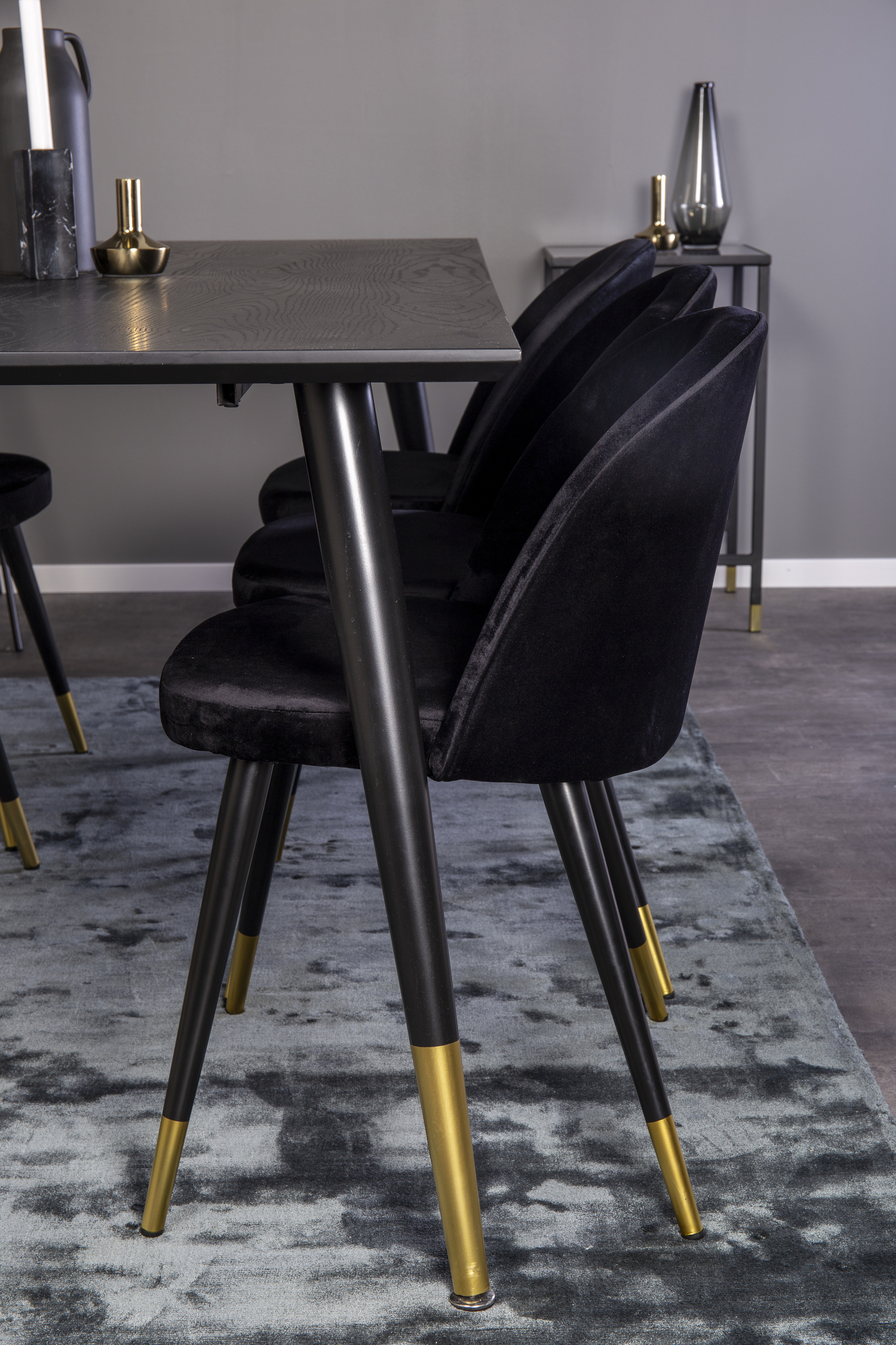 Ēdamistabas komplekts Dallas 346 (Melns)