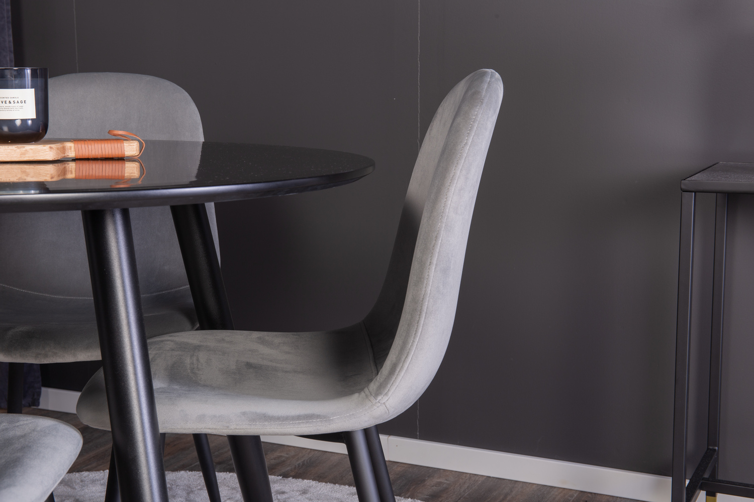 Обеденный гарнитур Dallas 348 (Серый + Чёрный)