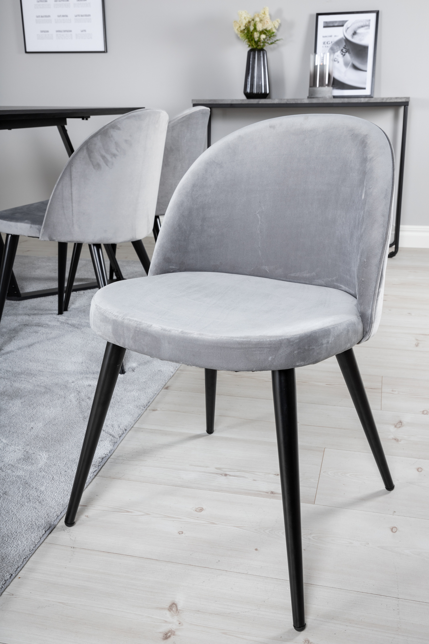 Ēdamistabas komplekts Dallas 360 (Pelēks + Melns)