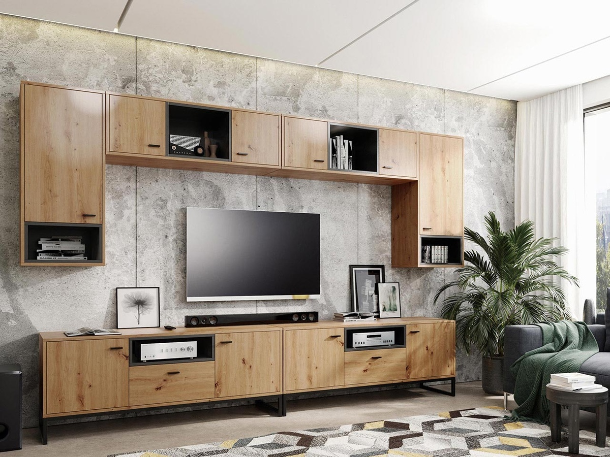 Набор для гостиной Baltesi 113 (Artisan дуб + Чёрный)