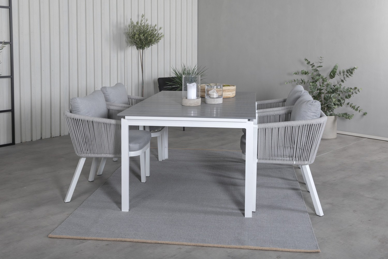 Садовый стол Dallas 665 (Серый + Белый)