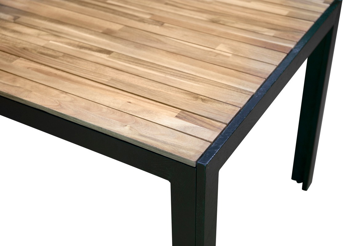 Садовый стол Dallas 673 (Акация + Чёрный)