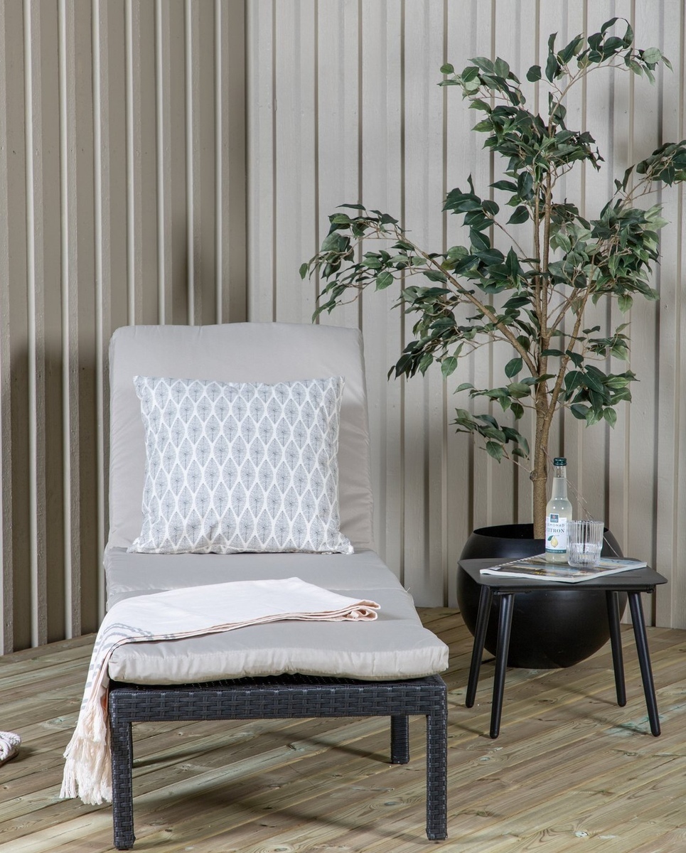 Sauļošanās krēsls Dallas 904 (Melns + Pelēks)