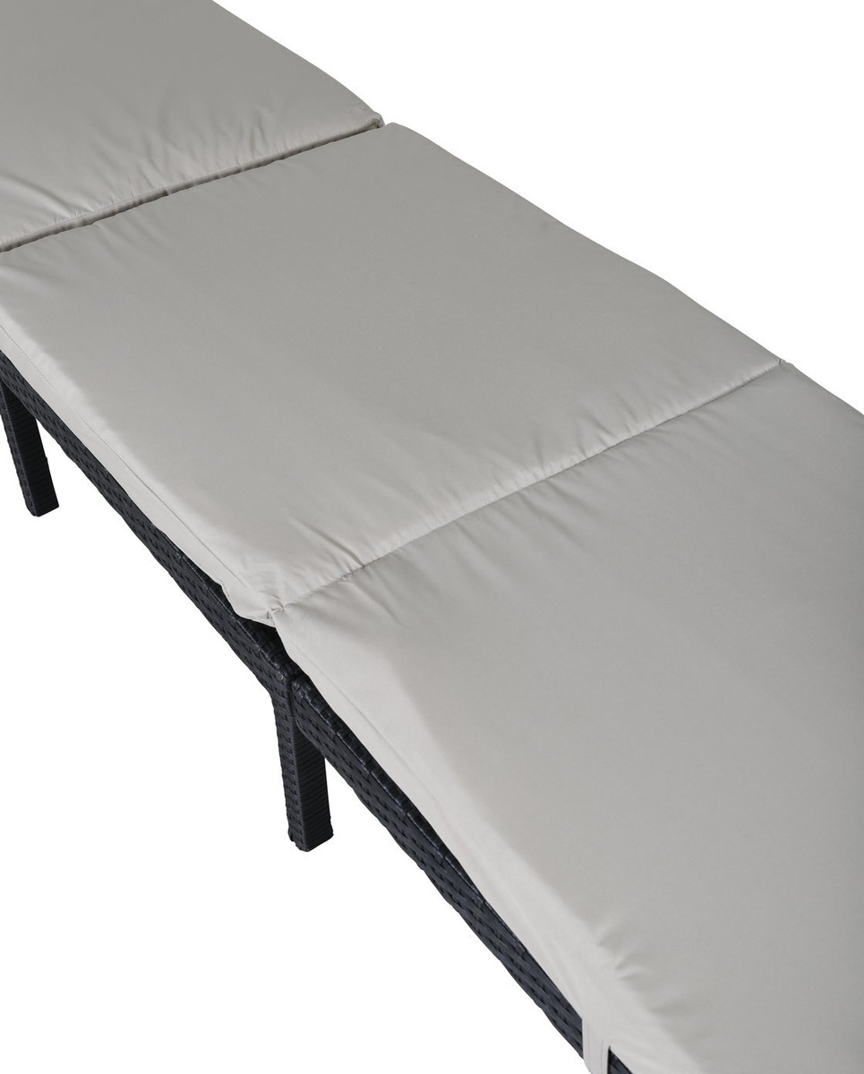 Sauļošanās krēsls Dallas 904 (Melns + Pelēks)