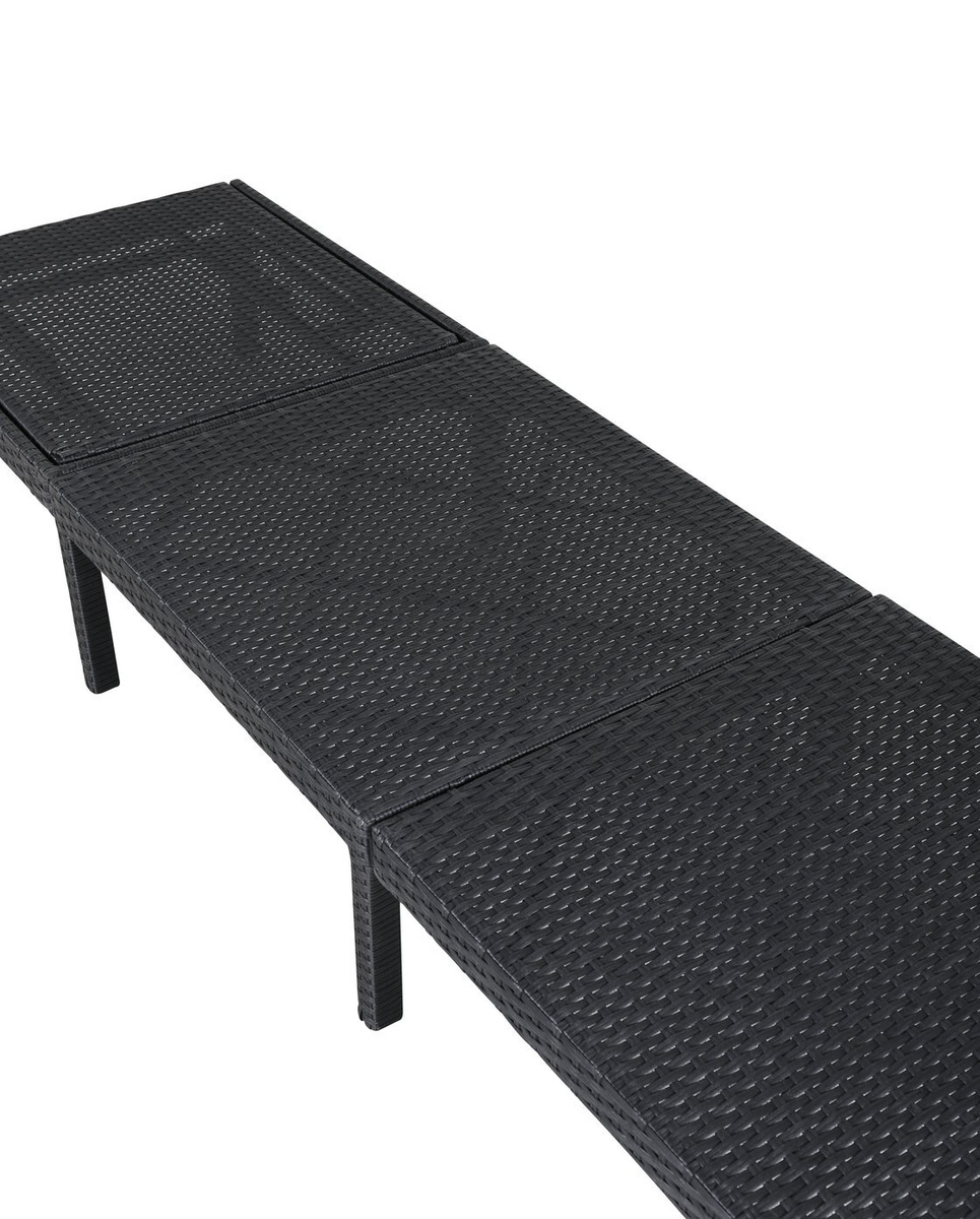 Sauļošanās krēsls Dallas 904 (Melns + Pelēks)