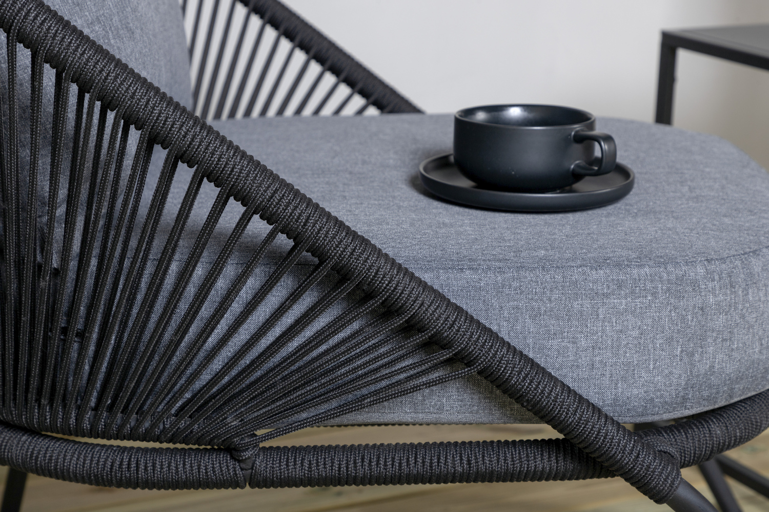 Садовое кресло Dallas 1079 (Чёрный + Серый)