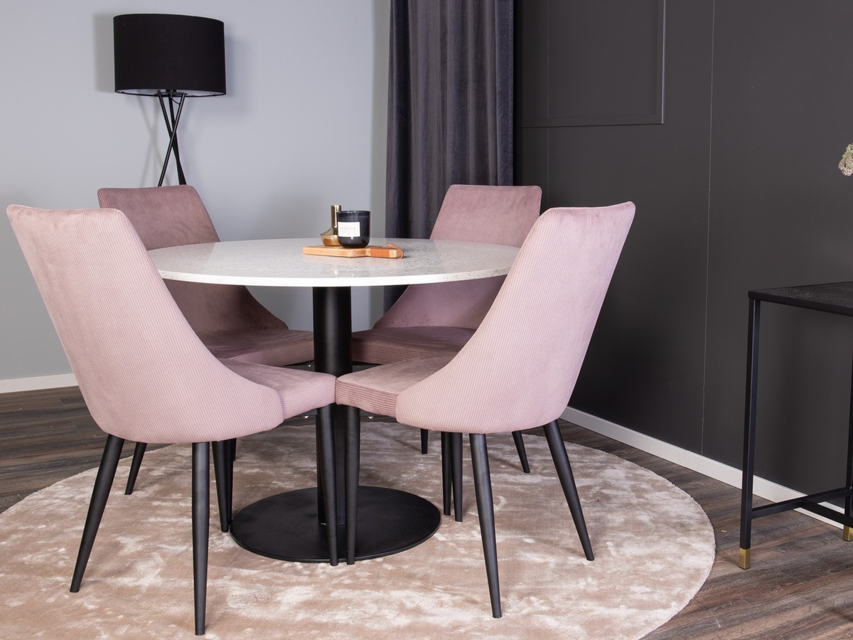 Обеденный гарнитур Dallas 1169 (Розовый + Чёрный)