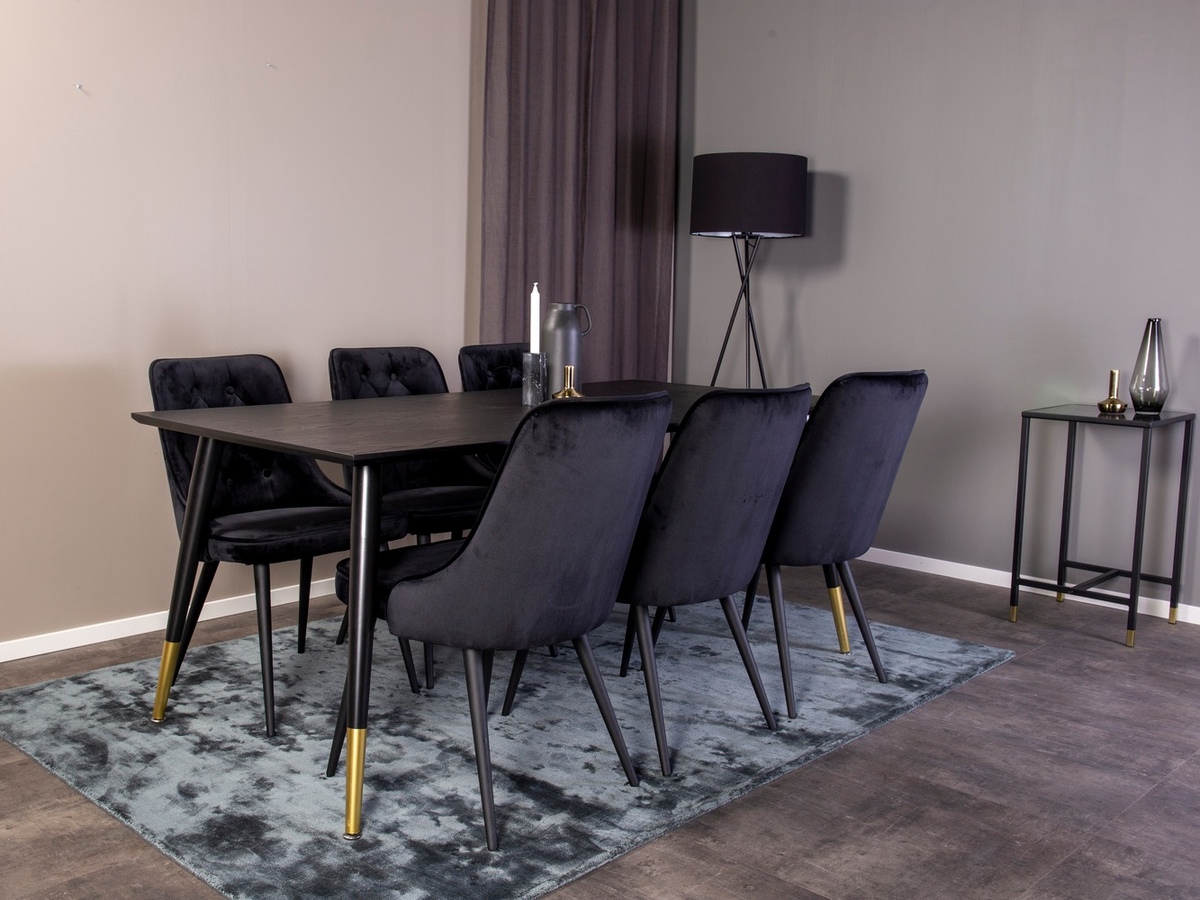 Ēdamistabas komplekts Dallas 1256 (Melns)