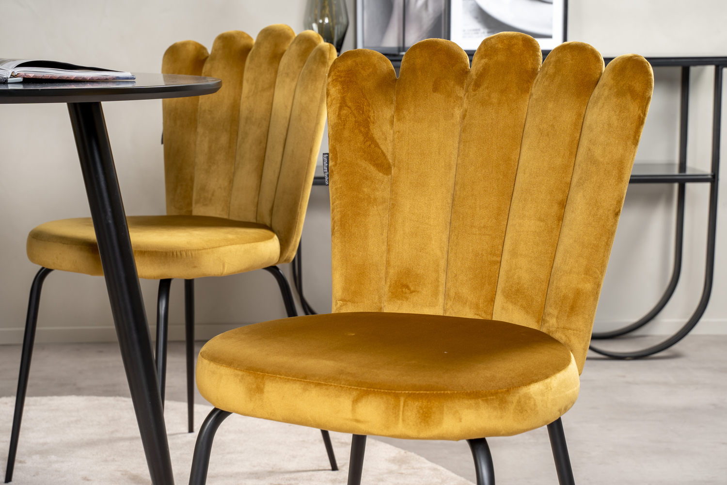 Обеденный гарнитур Dallas 1264 (Желтый + Чёрный)