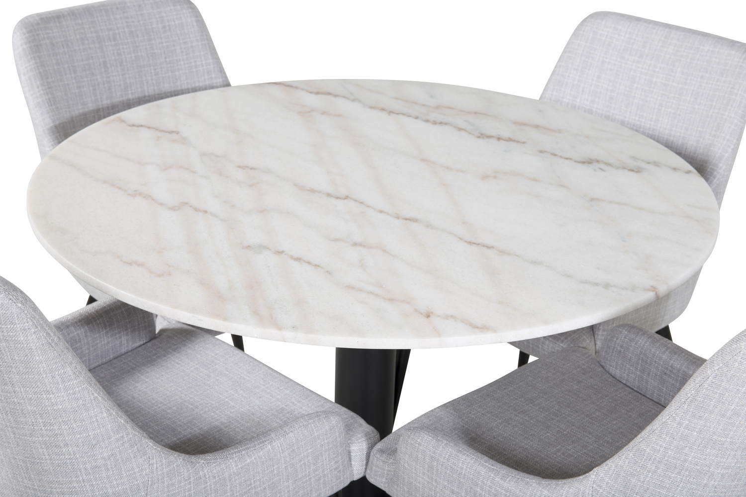 Ēdamistabas komplekts Dallas 1300 (Gaiši pelēks + Melns)