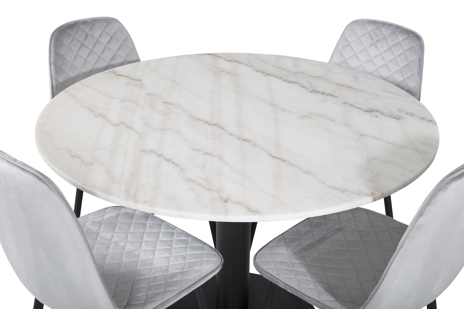 Ēdamistabas komplekts Dallas 1302 (Pelēks + Melns)