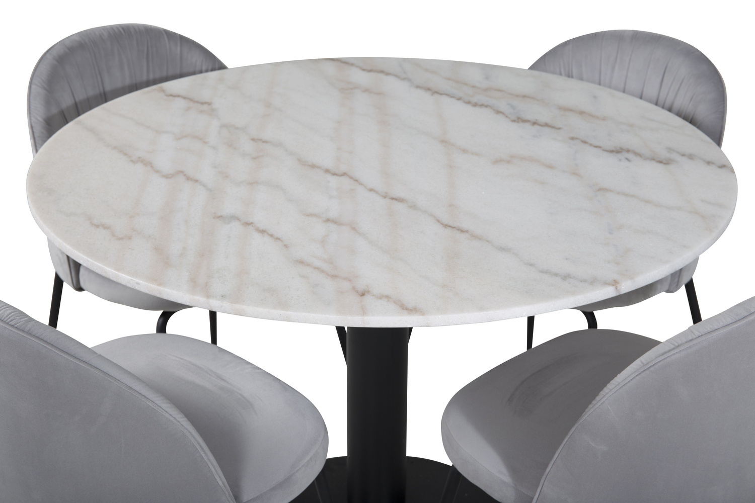 Ēdamistabas komplekts Dallas 1303 (Pelēks + Melns)