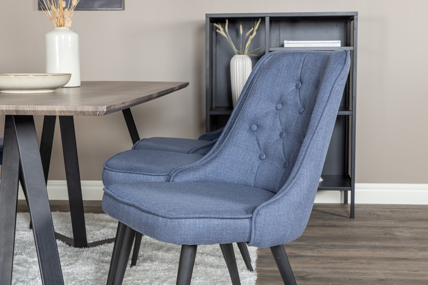 Ēdamistabas komplekts Dallas 1347 (Zils + Melns)